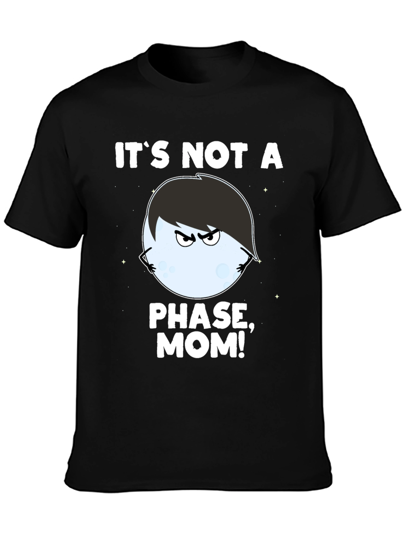 Black Emo Moon Phase Graphic Tee view 3