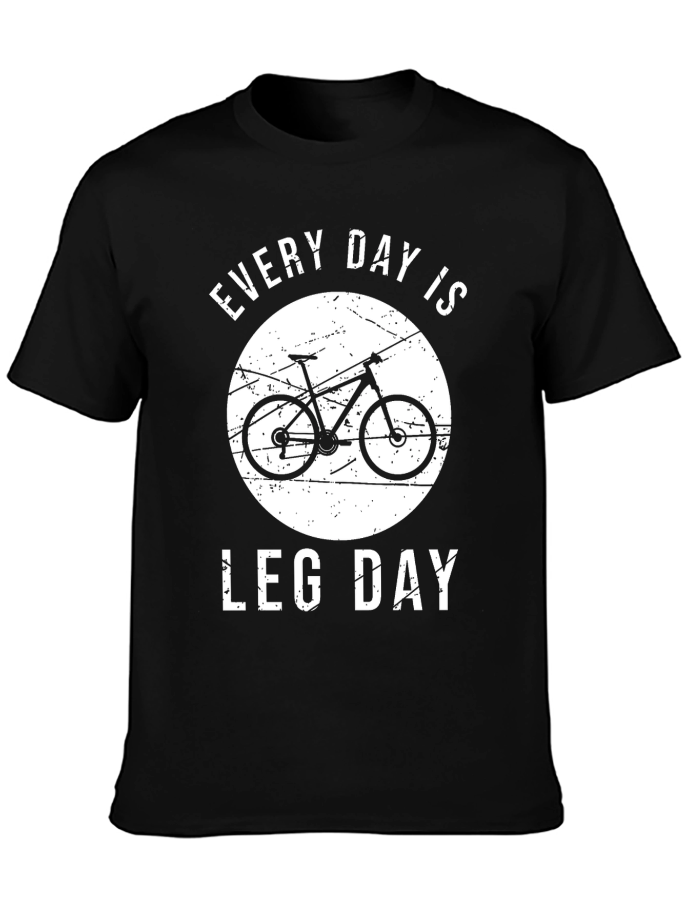 Black Every Day is Leg Day Cycling T-Shirt view 3