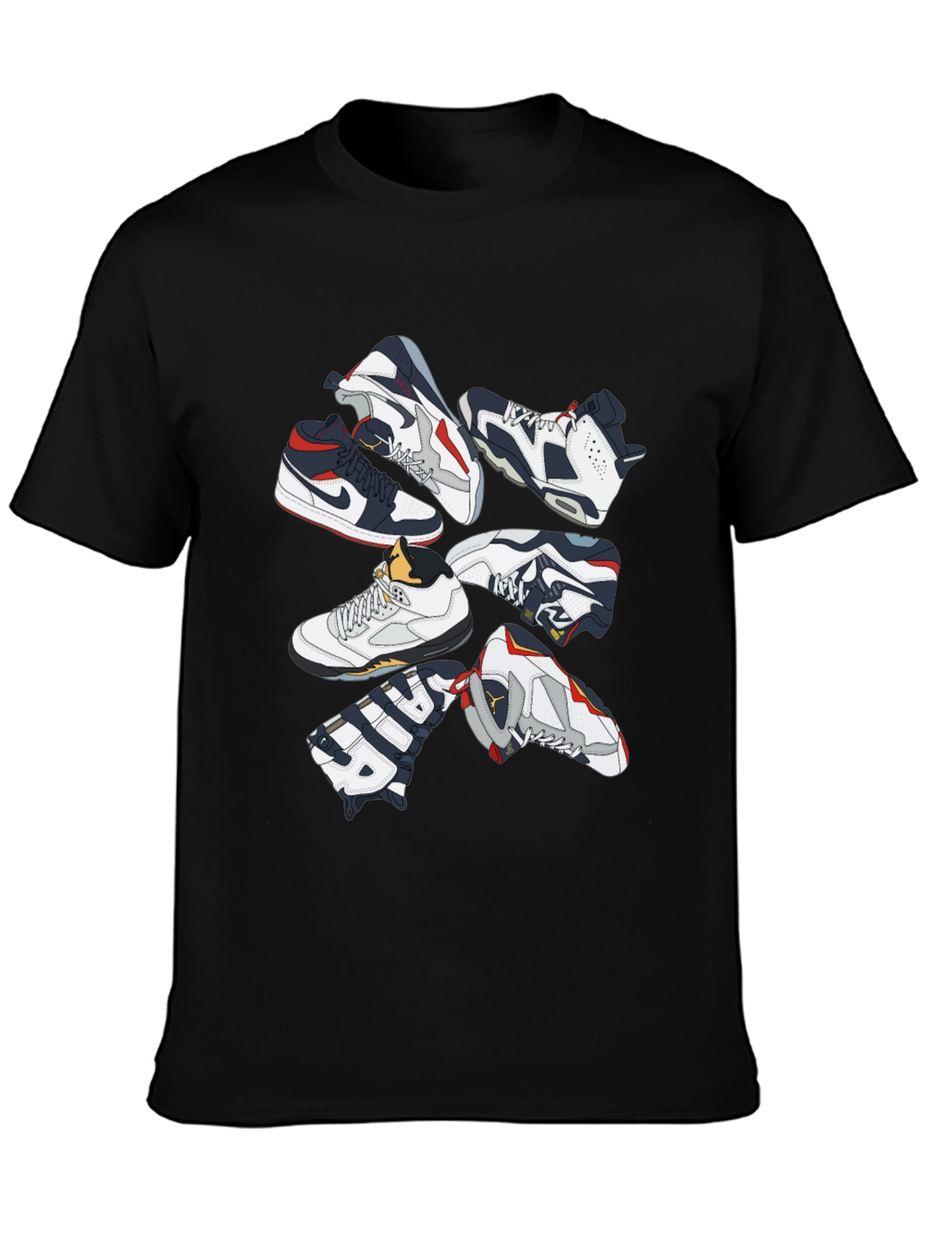 Black Sneakerhead Crew Neck Graphic T-Shirt view 3