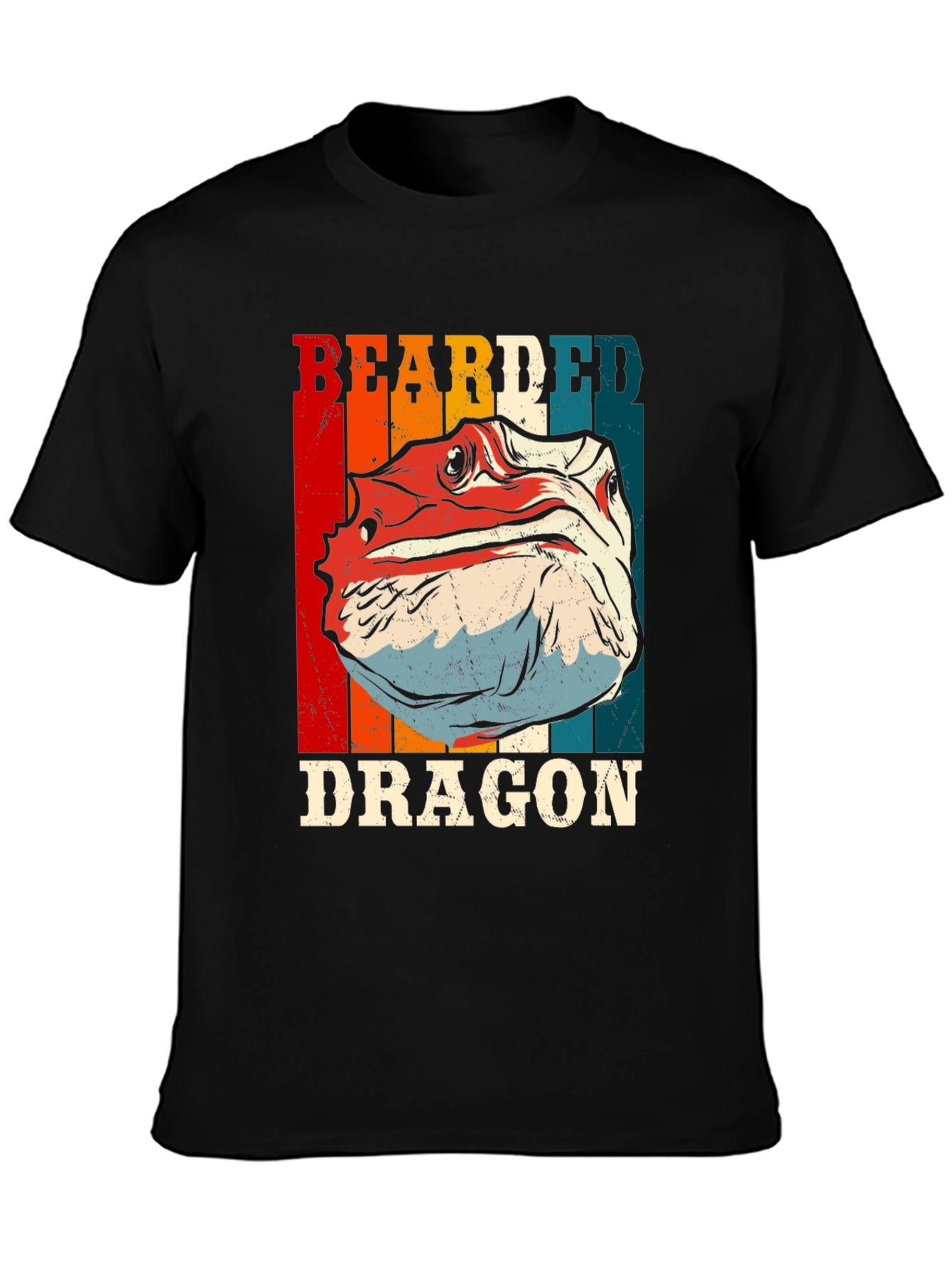Black Bearded Dragon Graphic T-Shirt - Cool Reptile Tee view 3