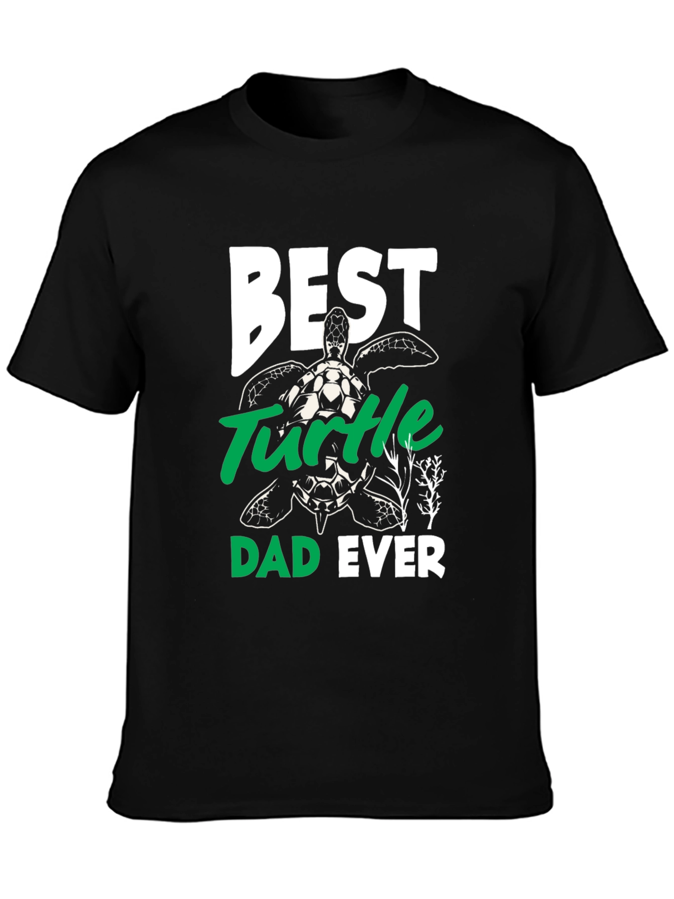 Black Best Turtle Dad Ever Graphic Tee view 3