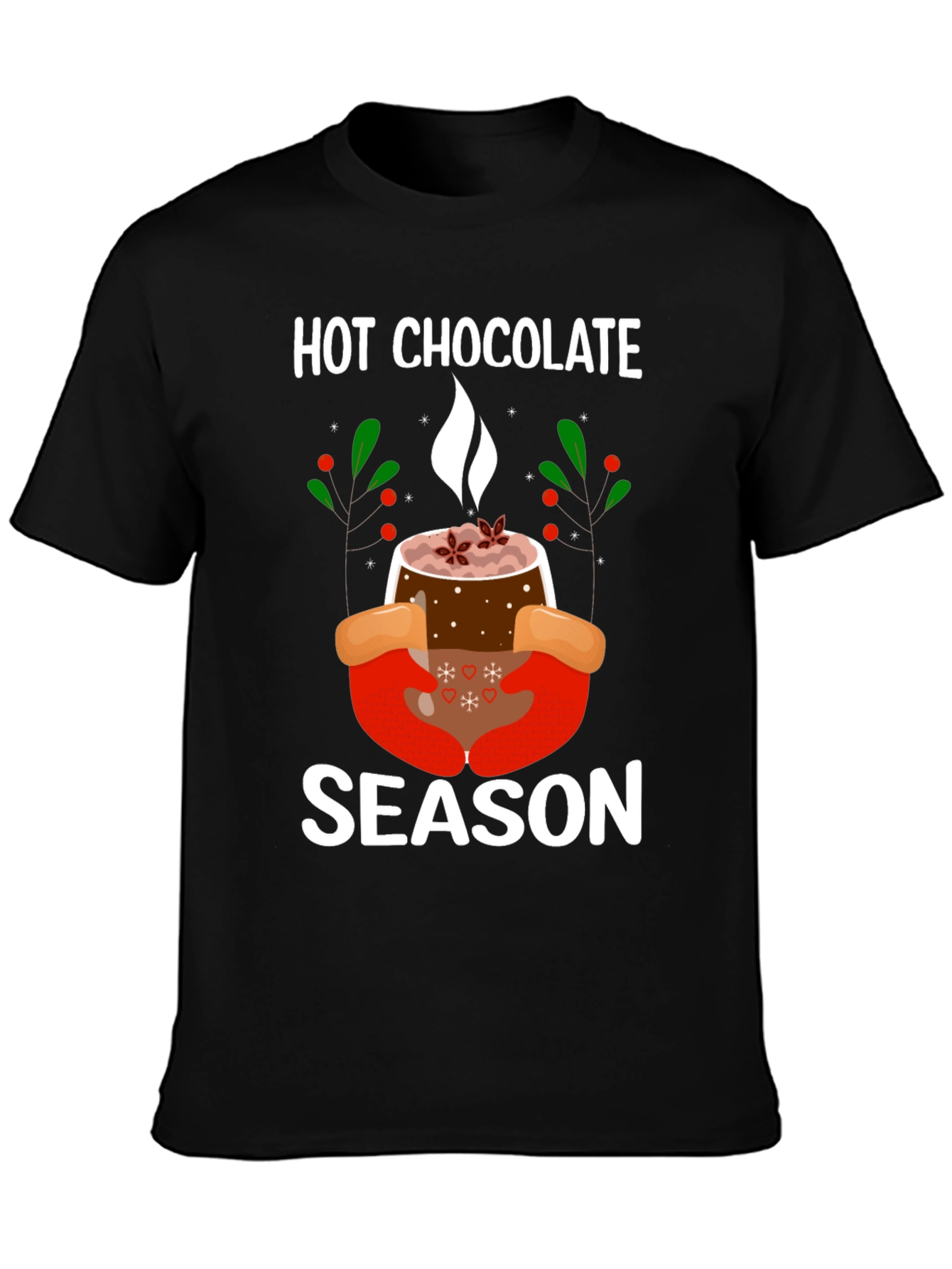 Black Hot Chocolate Season T-Shirt view 3