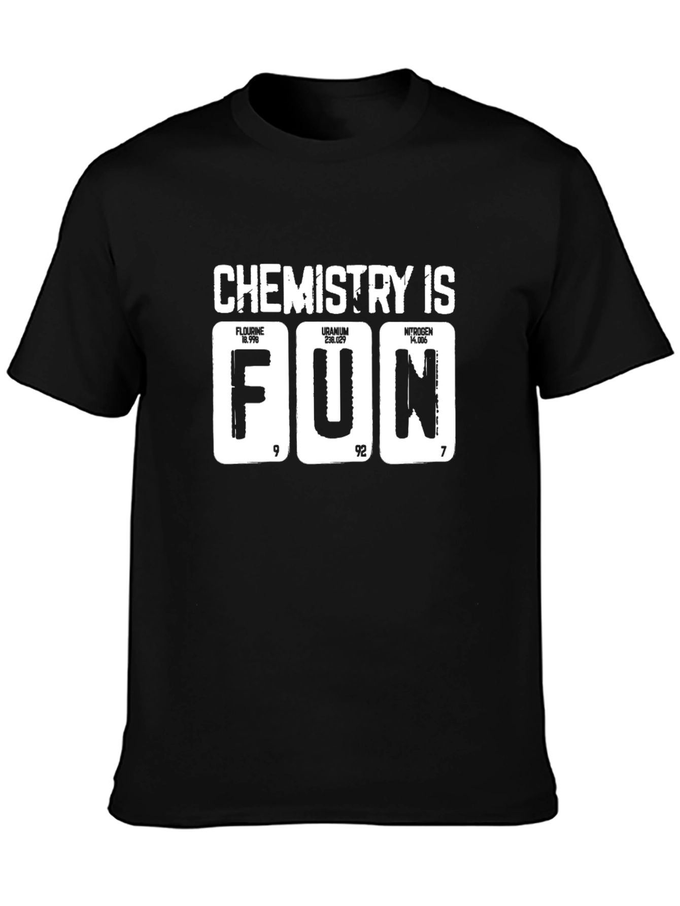 Black Chemistry is Fun Black T-Shirt view 3