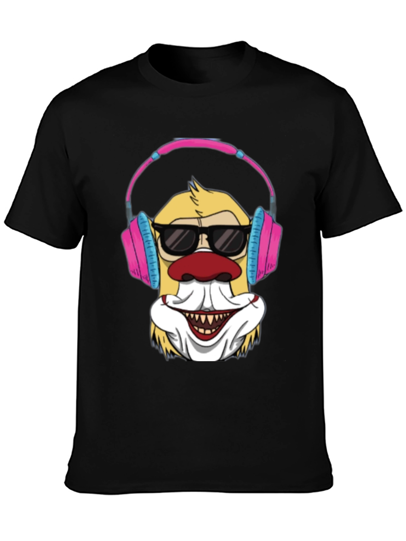 Black Clown DJ T-Shirt - Funny Graphic Tee view 3