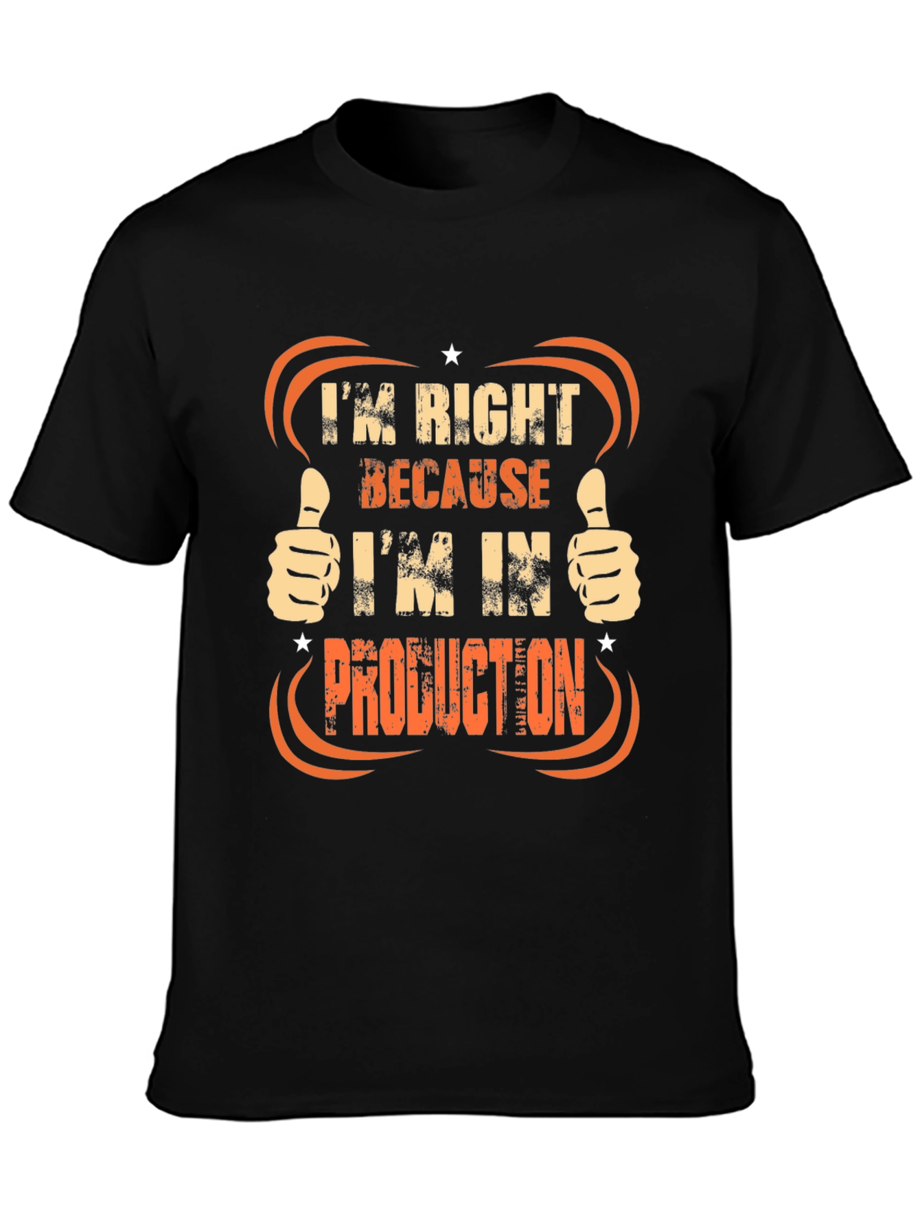 Black Production T-Shirt: Always Right! view 3
