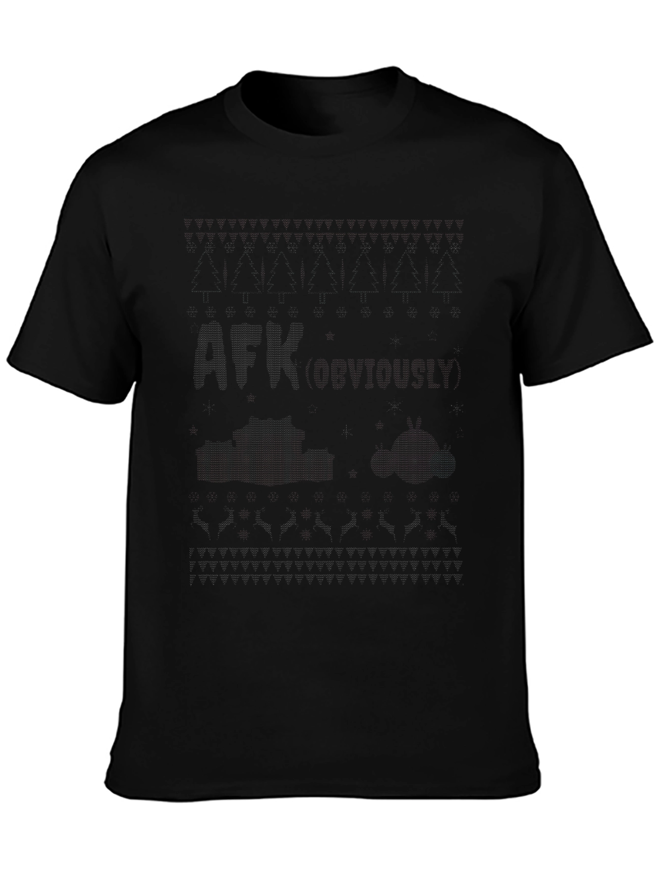 Black AFK Gamers T-Shirt - Black view 3