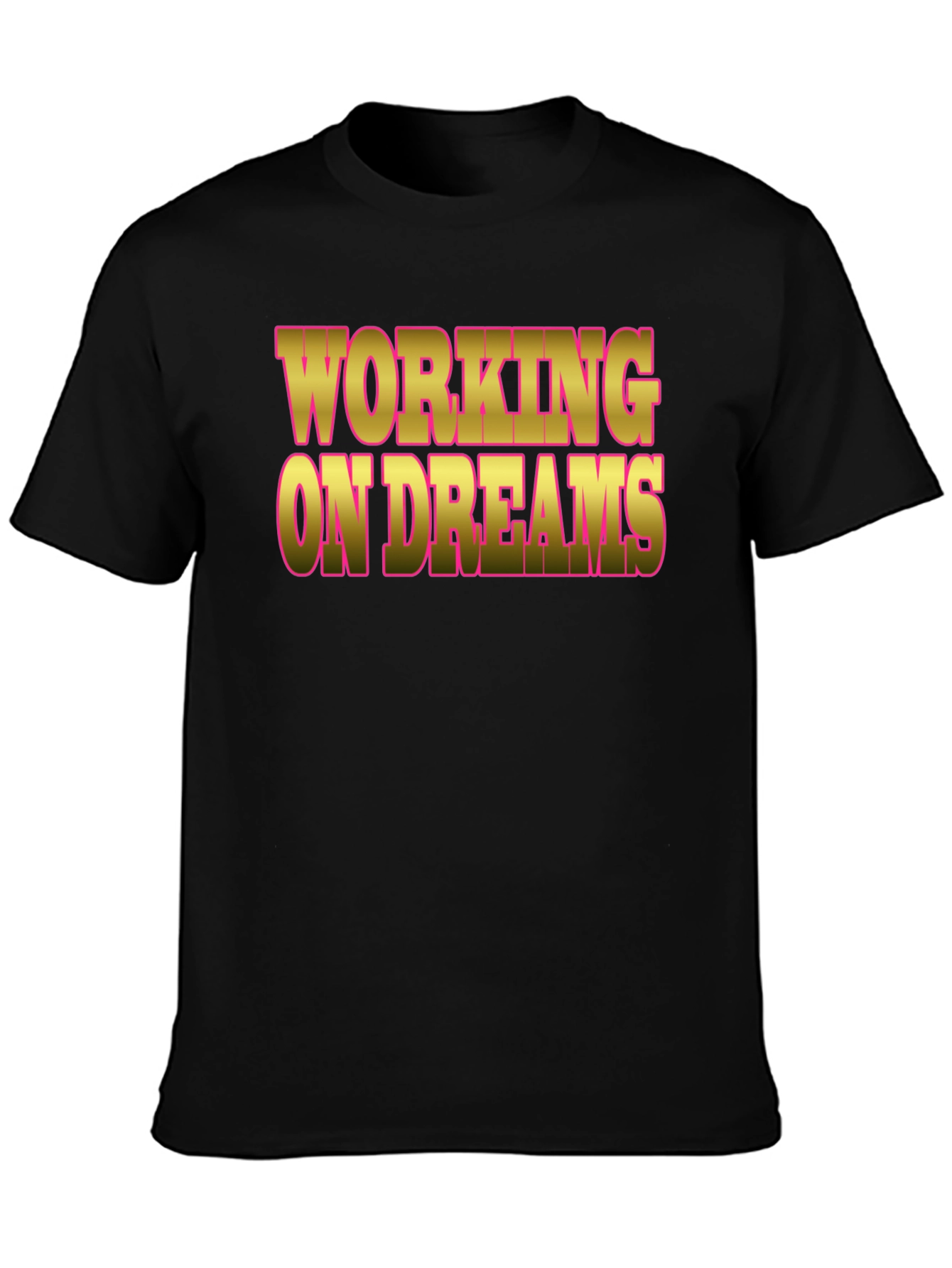 Black Working On Dreams Graphic Tee view 3