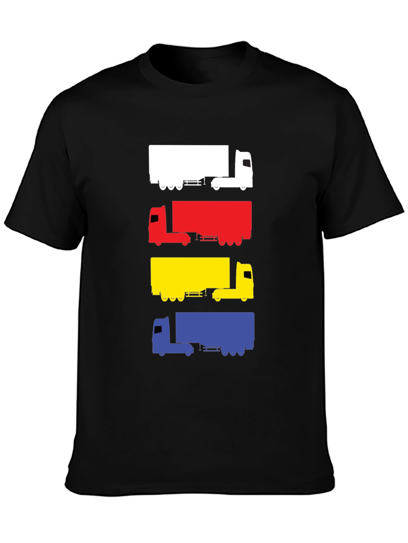 Black Truck Silhouette Graphic Tee - Men's Black T-Shirt view 3