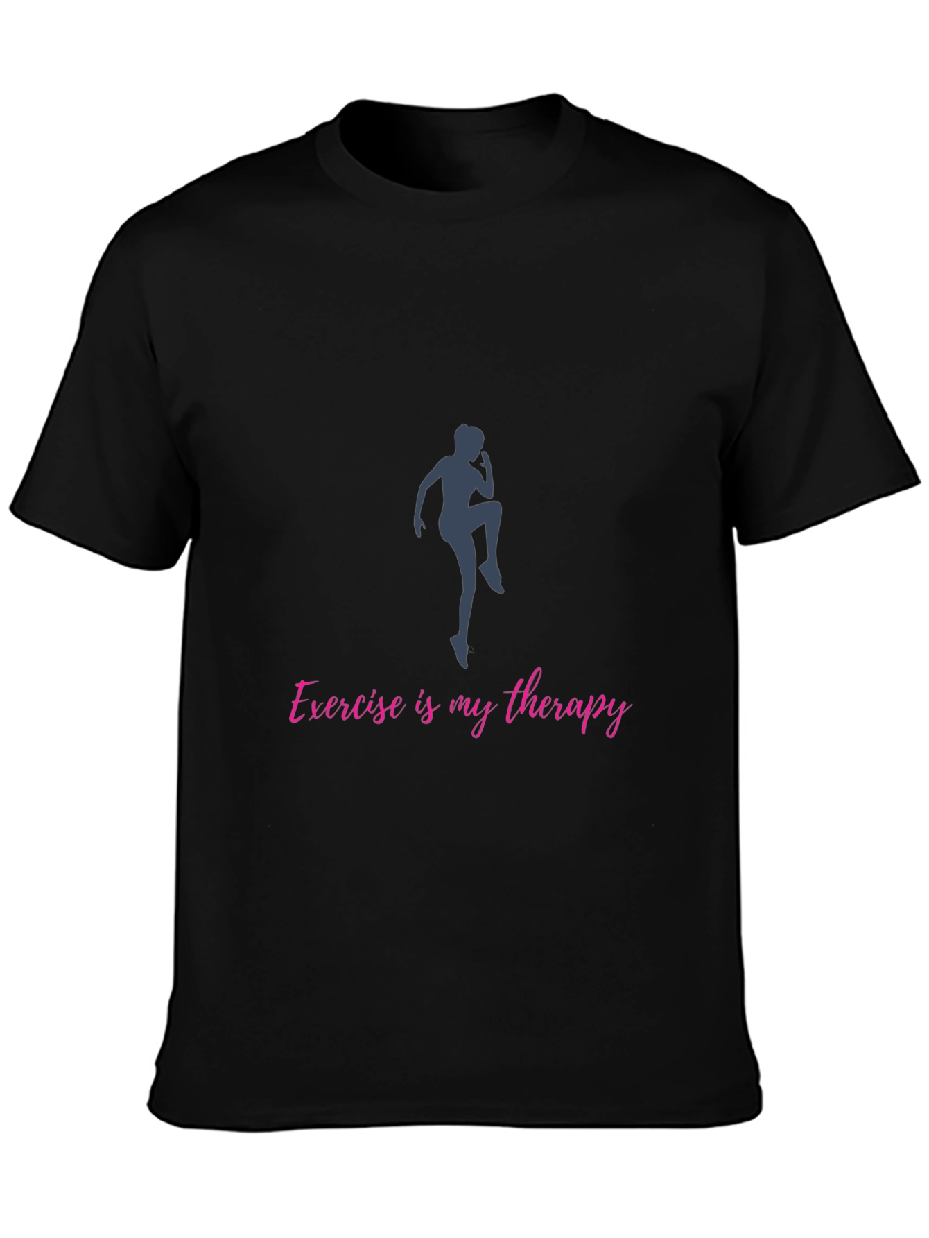 Black Exercise is My Therapy Black T-Shirt view 3