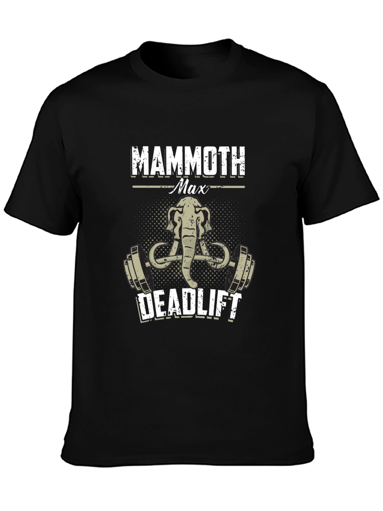 Black Mammoth Max Deadlift T-Shirt - Weightlifting Tee view 3