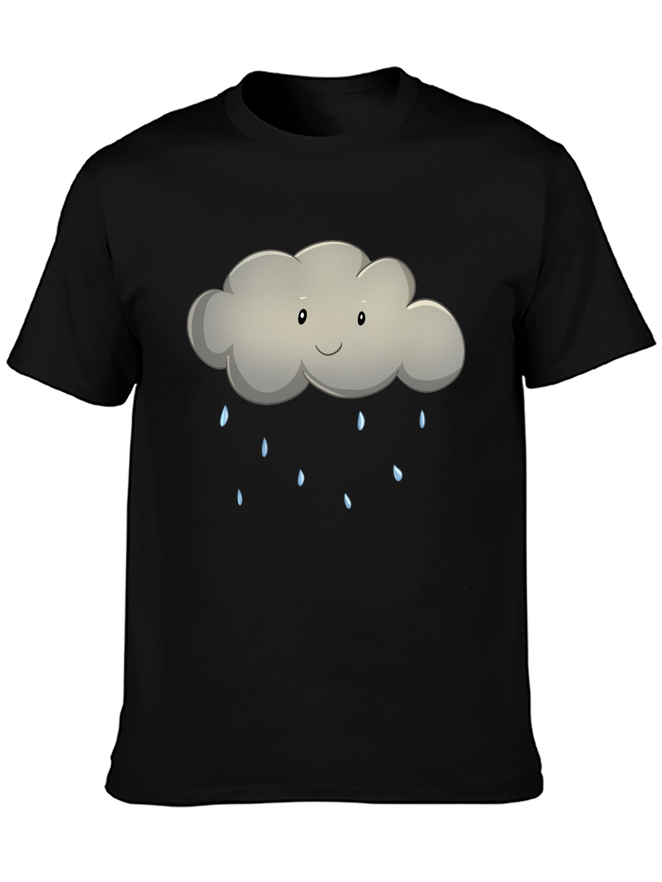 Black Rain Cloud Graphic Tee - Soft Cotton Comfort view 3