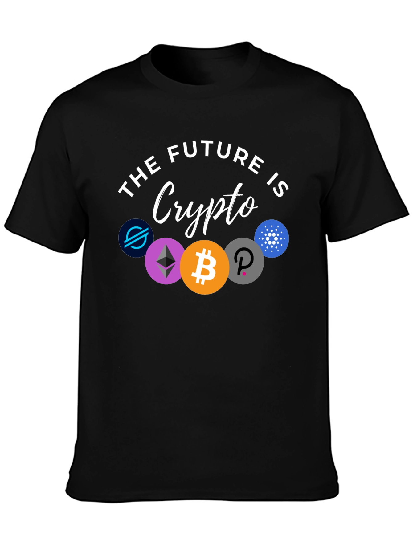 Black Crypto Future T-Shirt - Bitcoin, Ethereum, and More view 3
