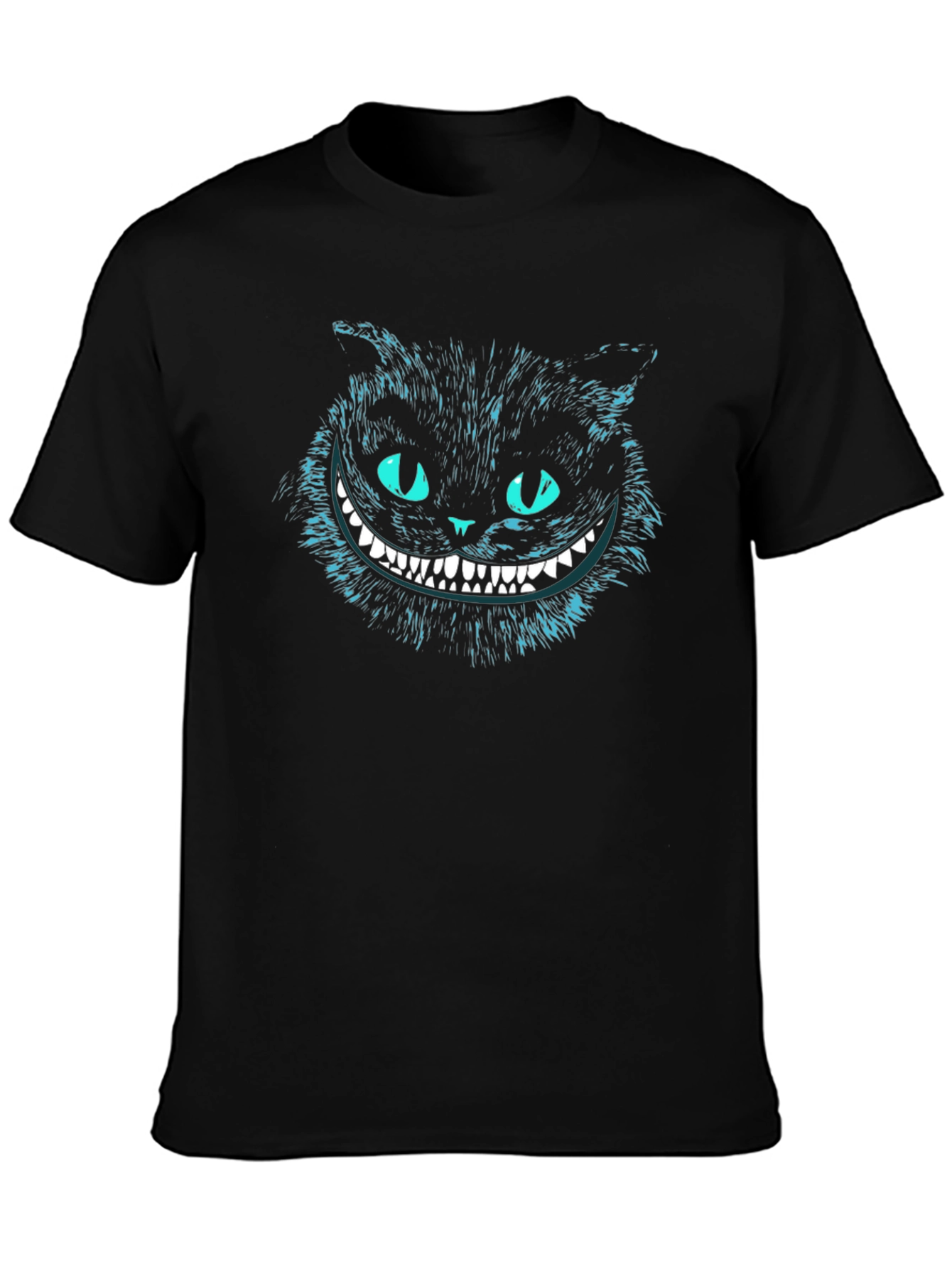 Black Cheshire Cat Graphic Tee view 3