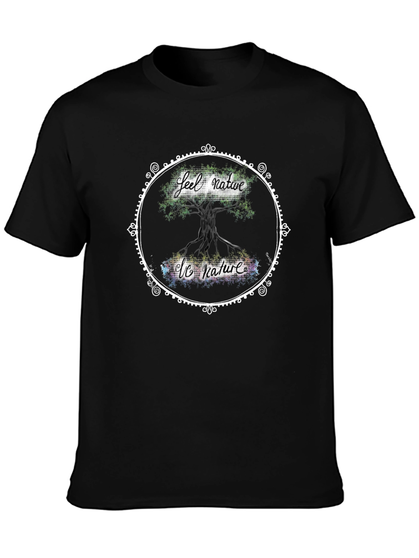Black Feel Native T-Shirt - Nature Inspired Graphic Tee view 3