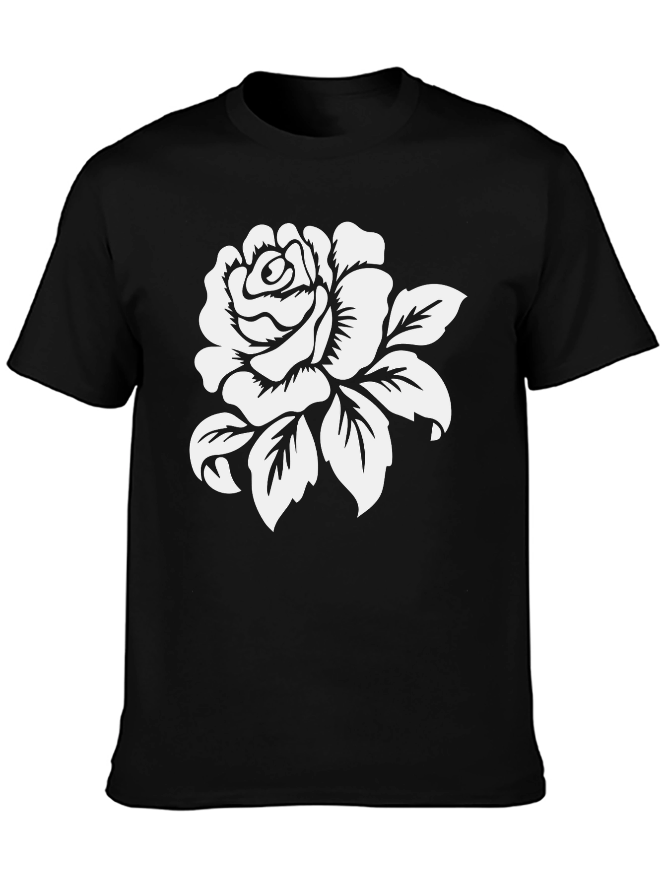 Black Rose Graphic Black T-Shirt view 3