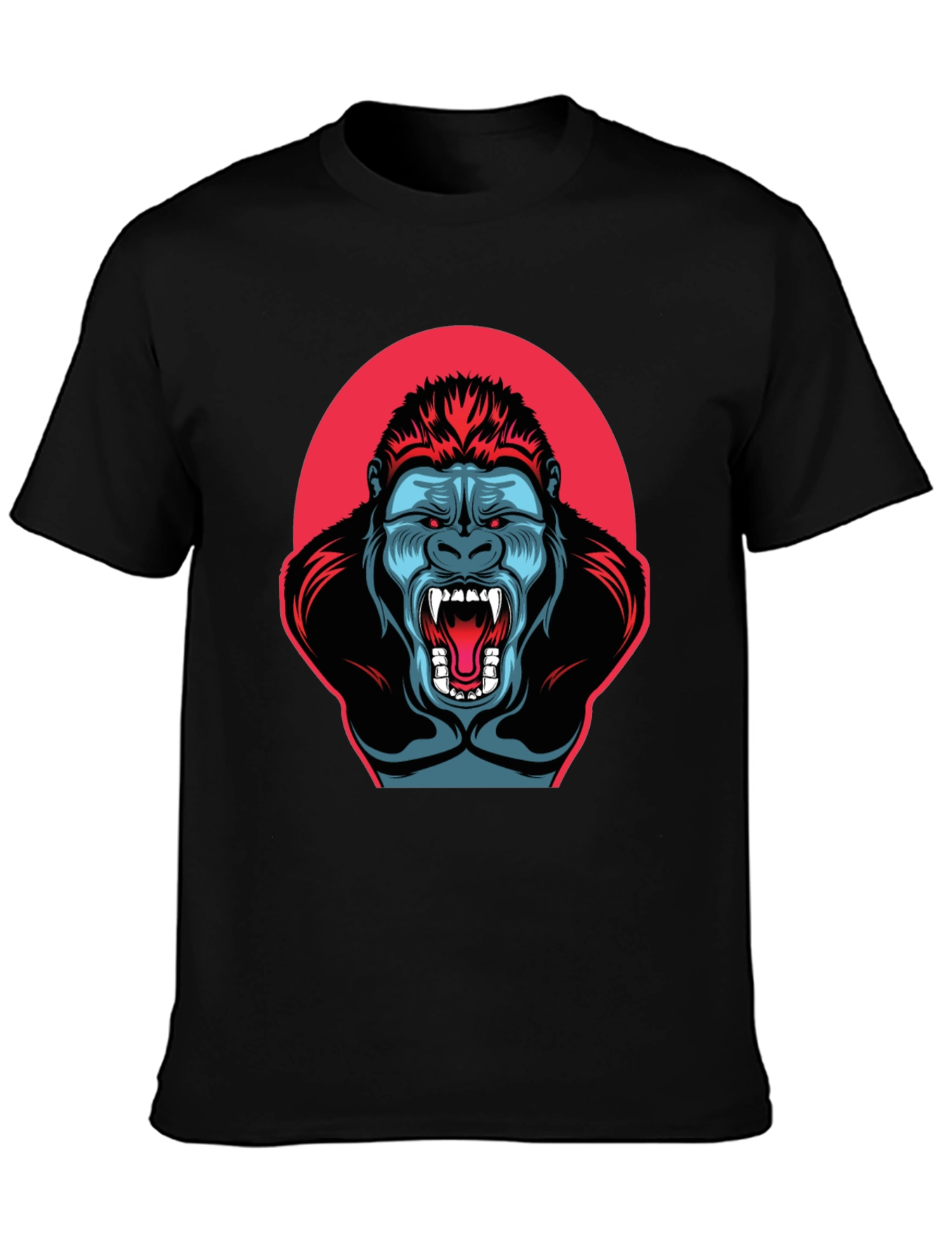 Black Gorilla Graphic T-Shirt - Men's Black Tee view 3