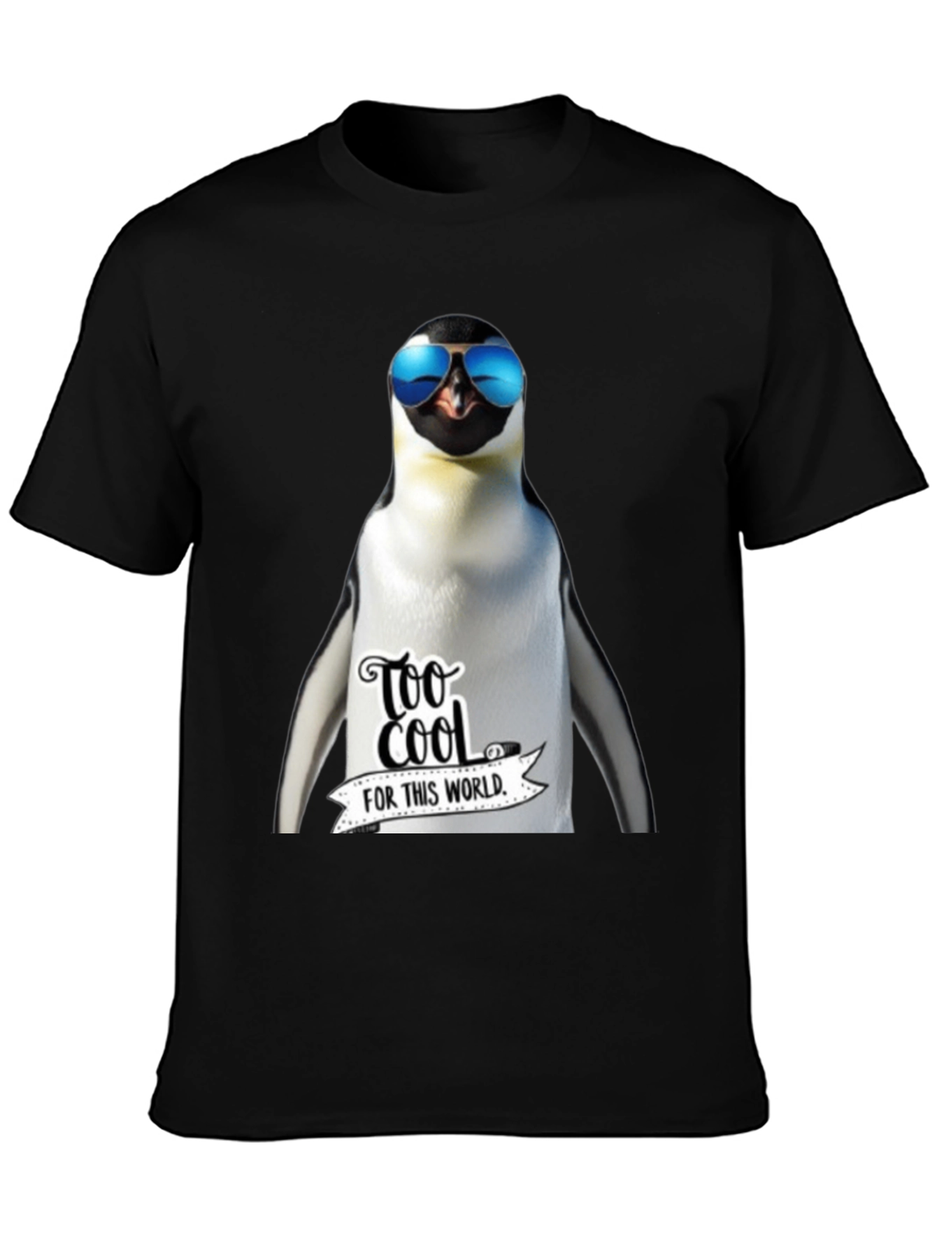 Black Cool Penguin Graphic Tee - Too Cool For This World view 3