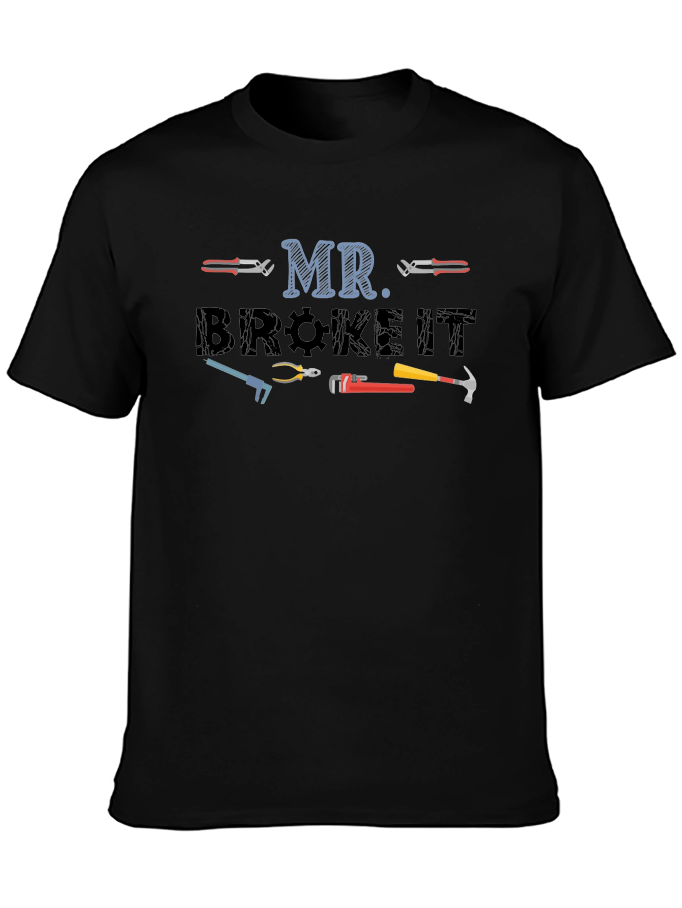 Black Mr. Broke It Black Graphic Tee view 3