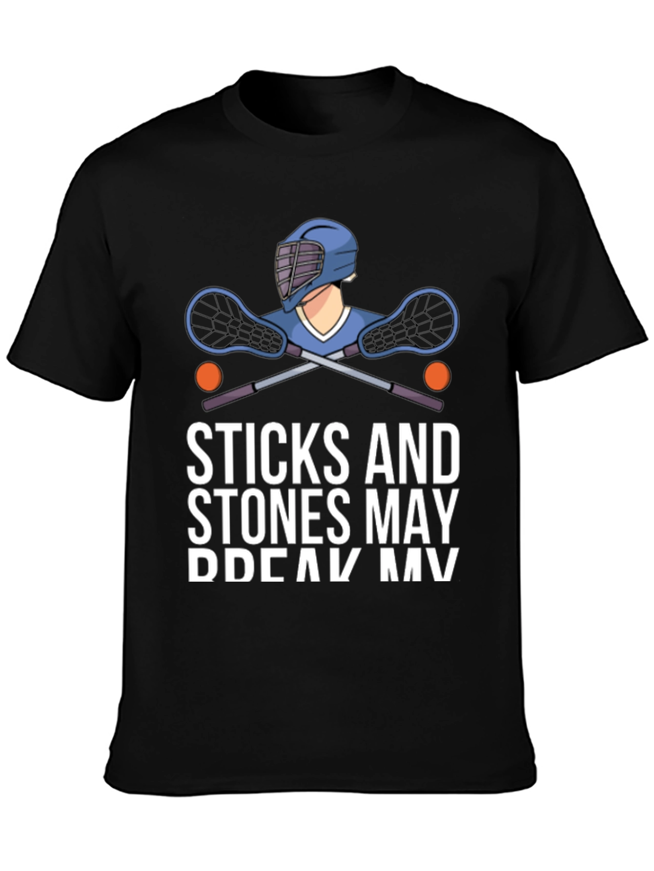 Black Sticks & Stones Lacrosse T-Shirt view 3