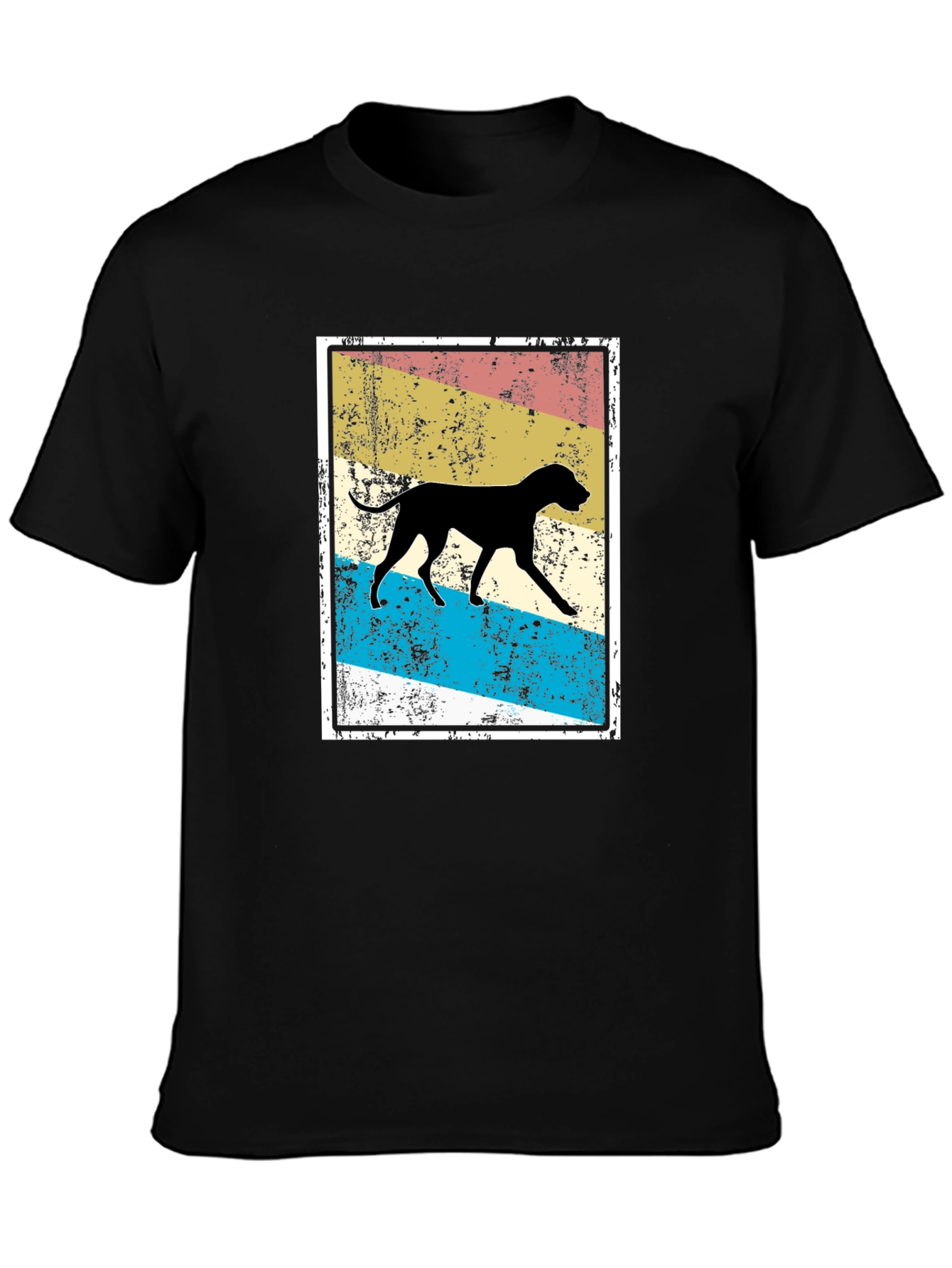 Black Vintage Dog Silhouette Tee view 3