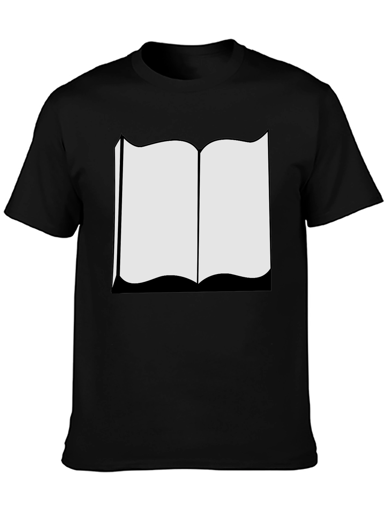Black Open Book Black T-Shirt - Read On! view 3