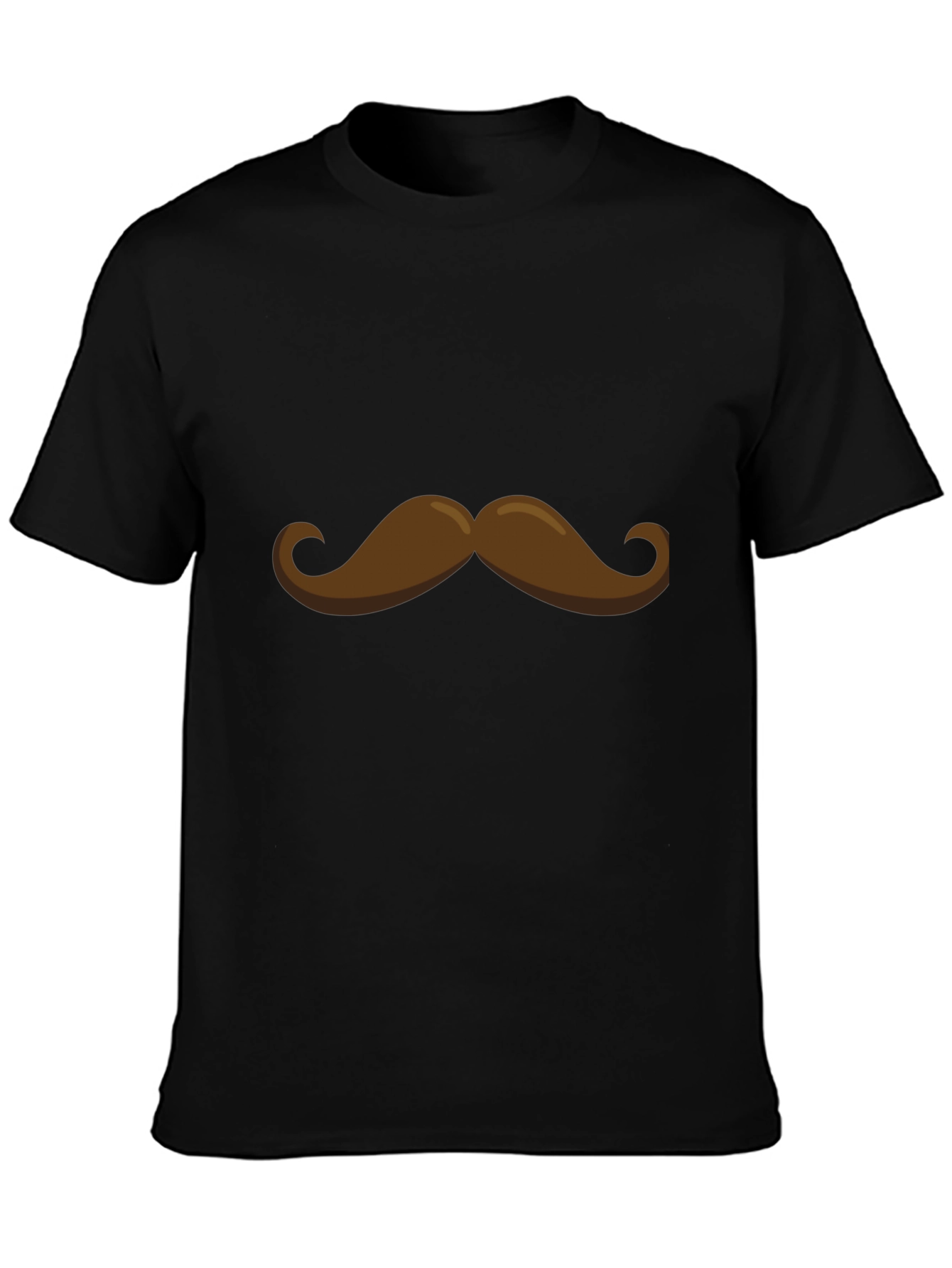 Black Mustache Graphic Tee - Funny Novelty Shirt view 3