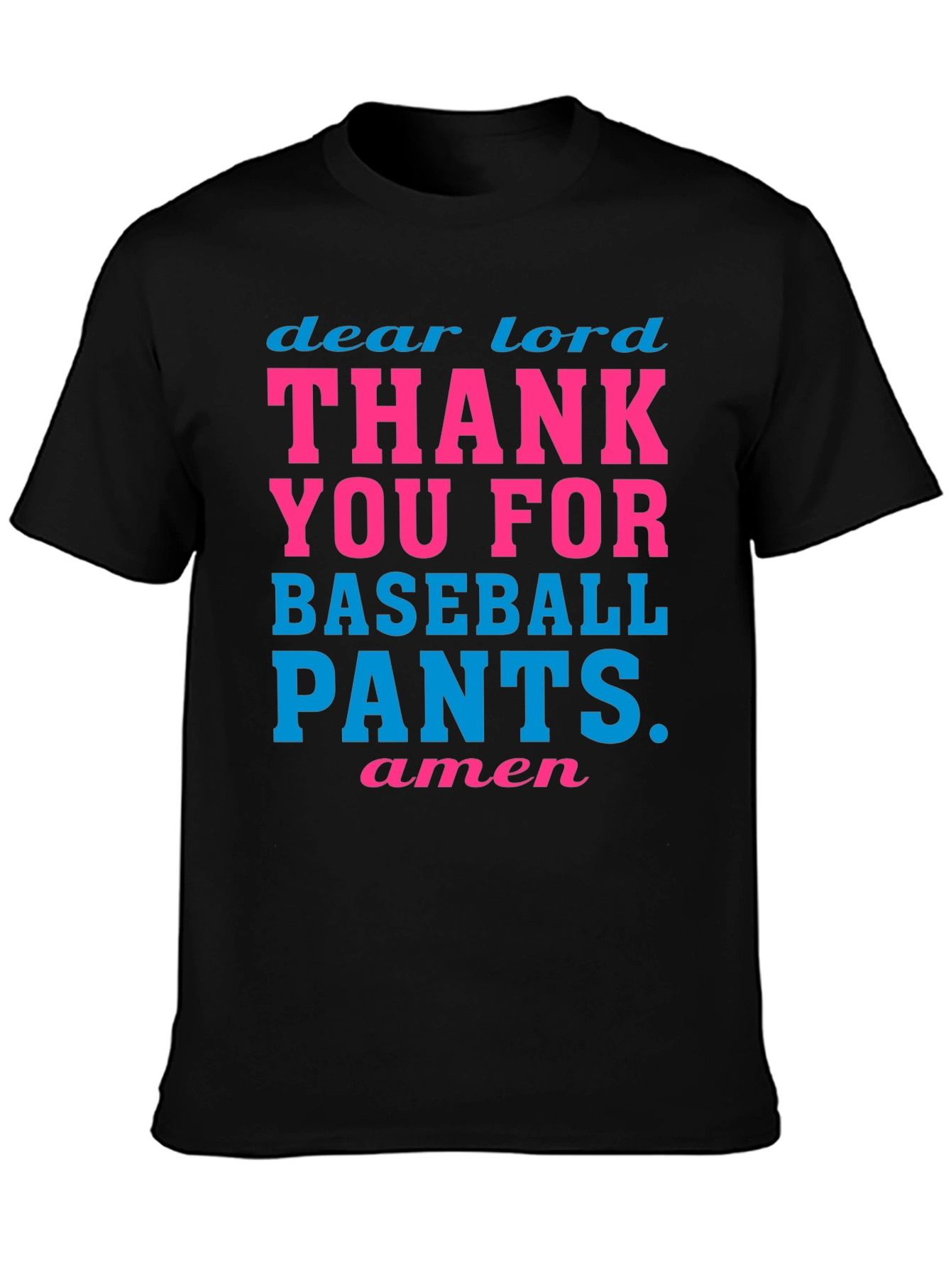 Black Dear Lord Baseball Pants Graphic Tee view 3