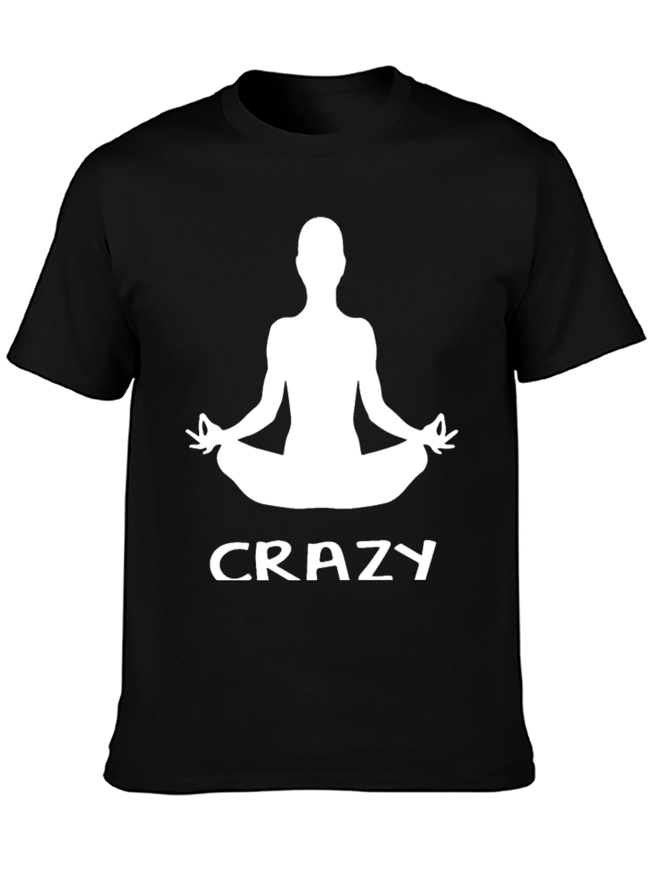 Black Crazy Yogi Black T-Shirt view 3