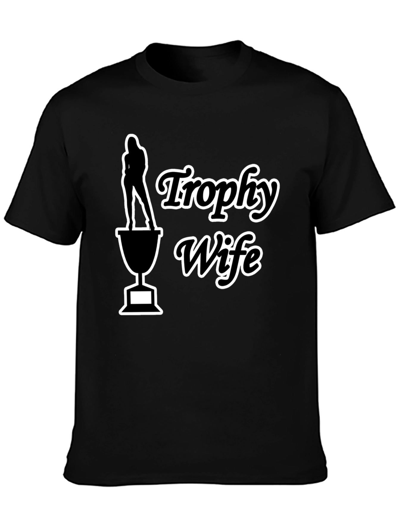 Black Trophy Wife Graphic Tee - Funny Novelty T-Shirt view 3