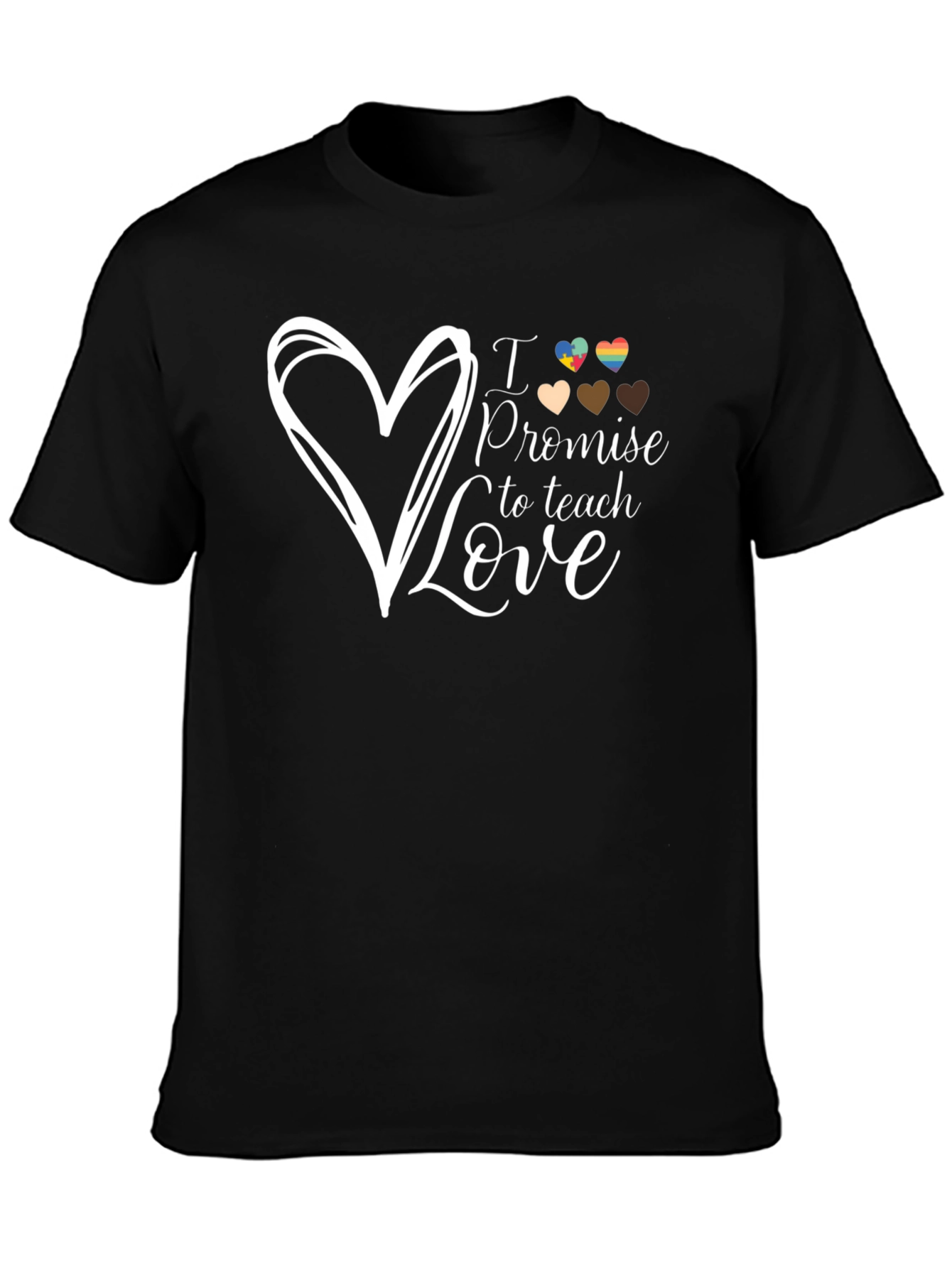 Black Love Teaching T-Shirt view 3