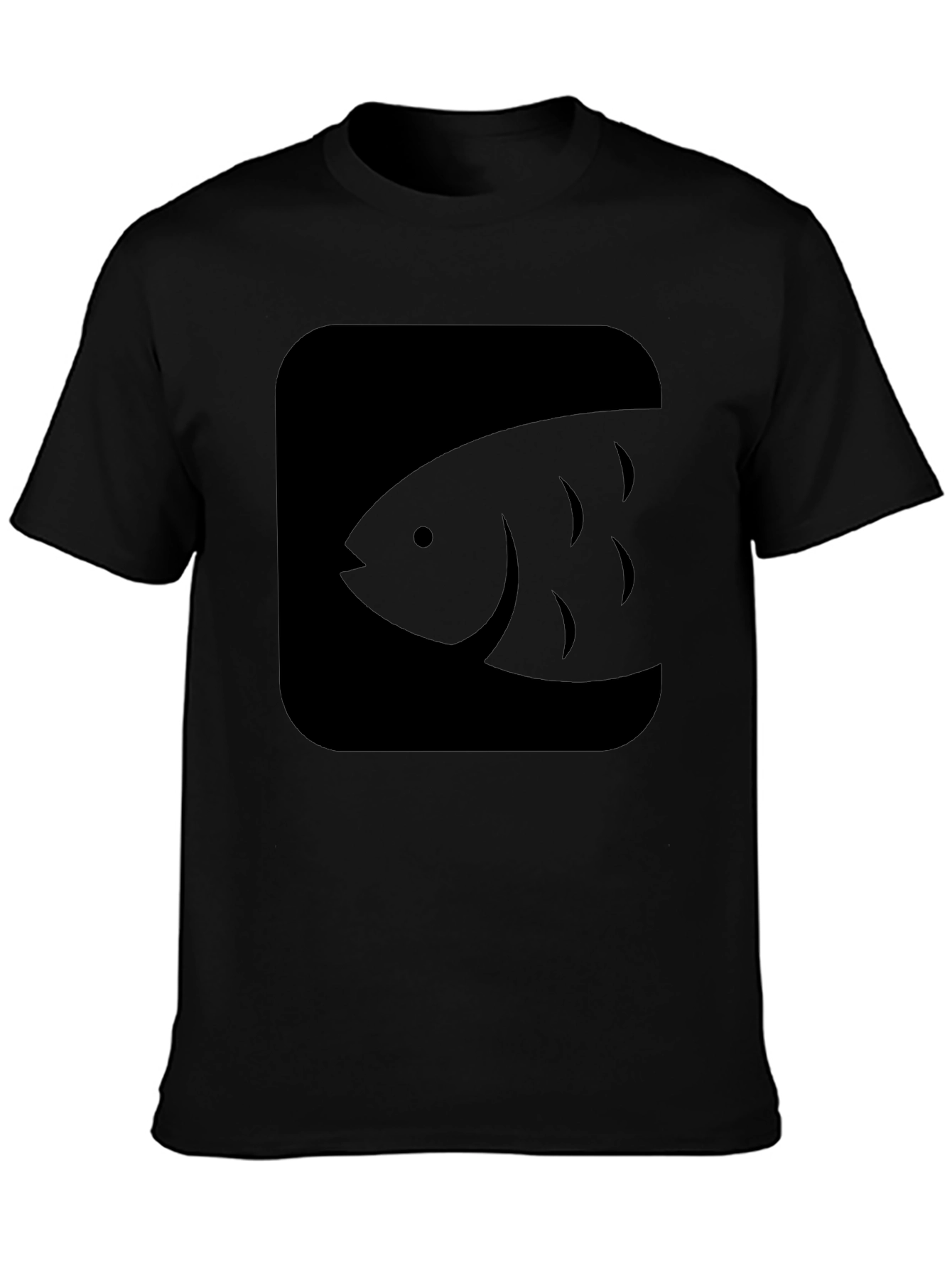 Black Fish Graphic Tee - Men's Modern Casual Shirt - 3