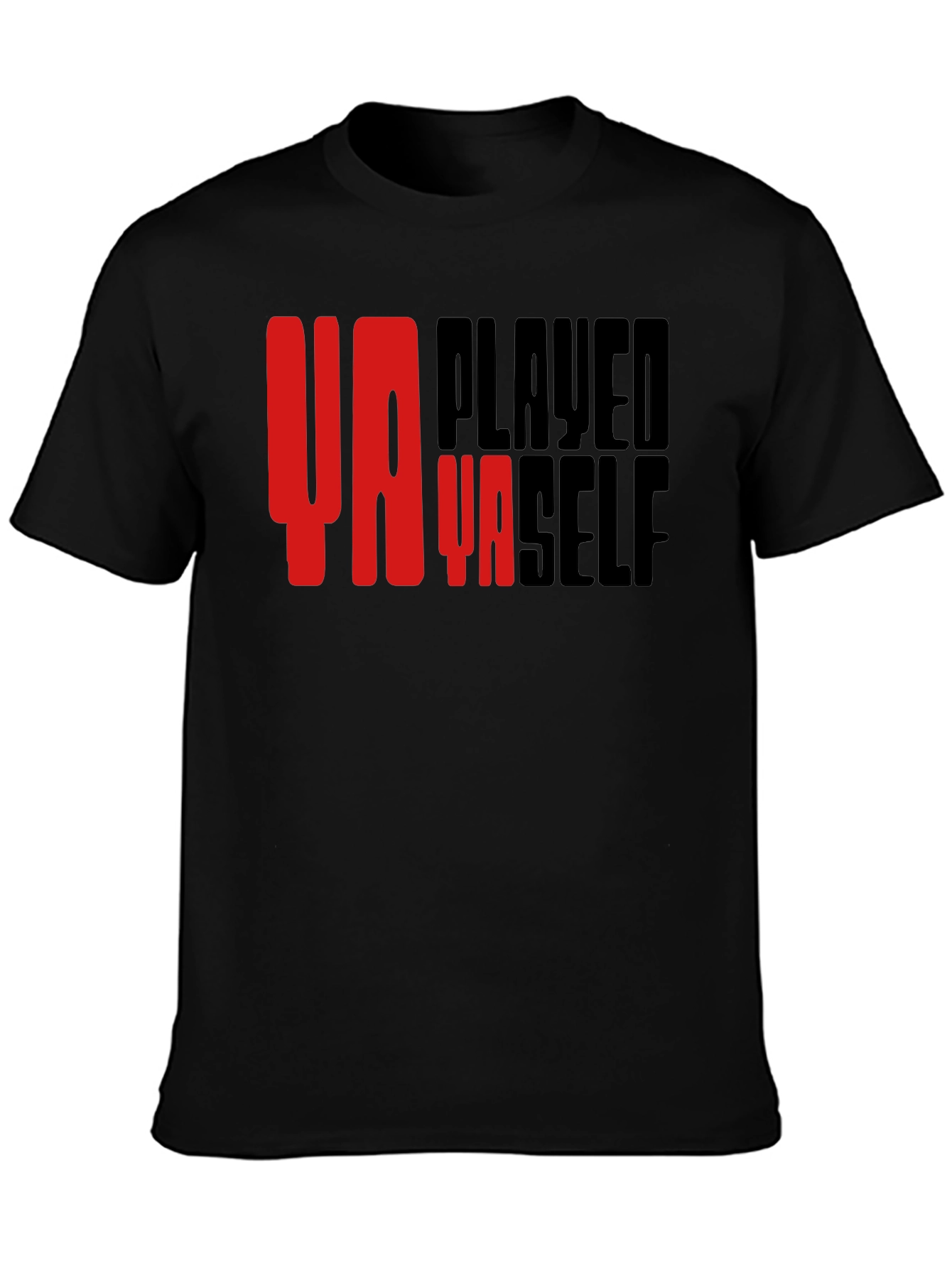 Black Ya Played Ya Self Graphic T-Shirt - Black view 3