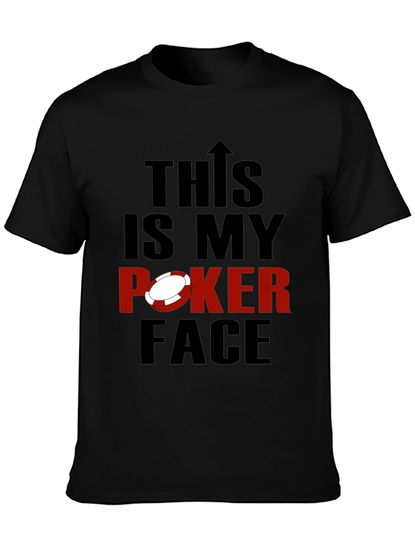 Black This is My Poker Face Graphic Tee - Black view 3