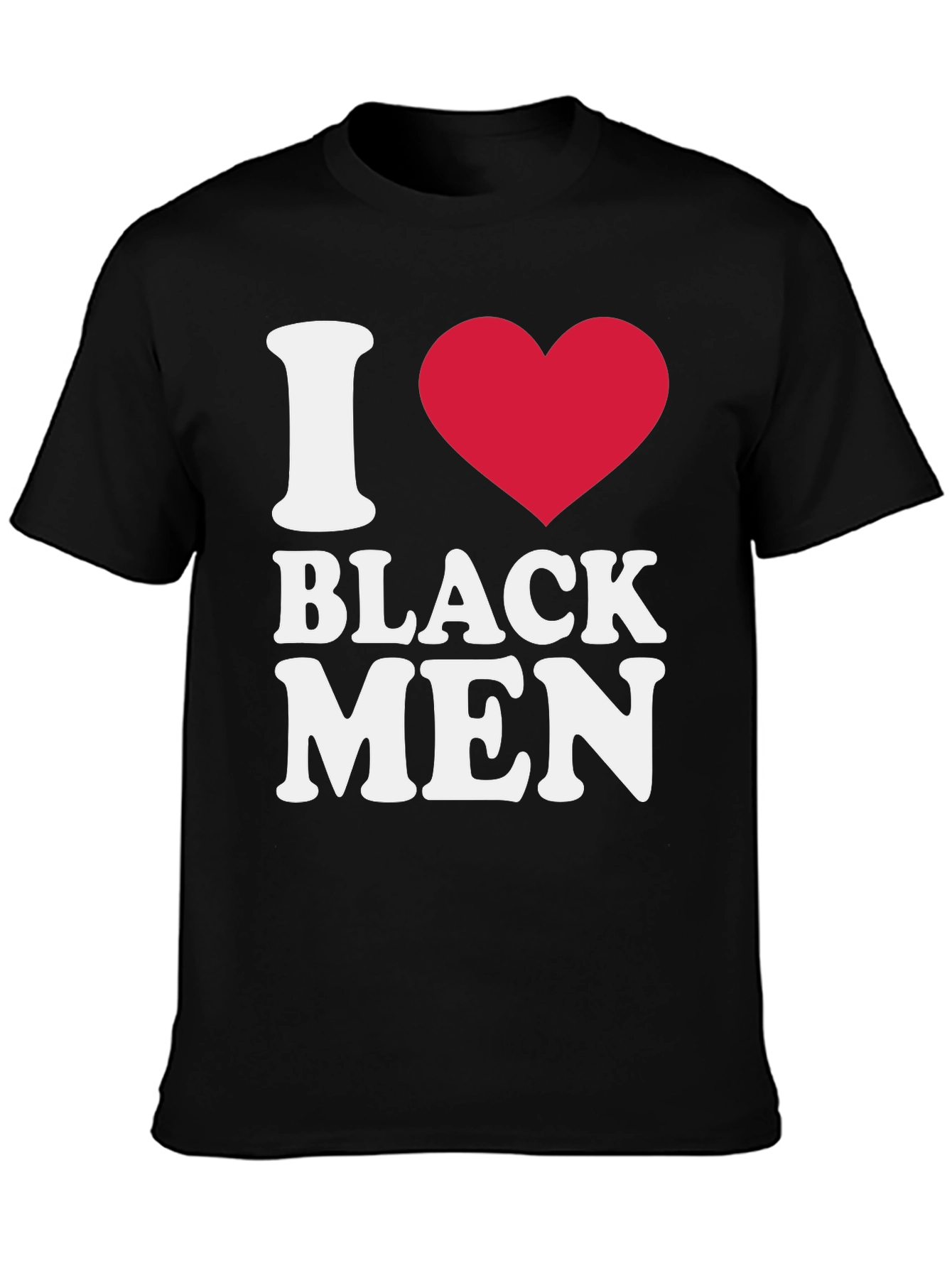 Black I Heart Black Men Graphic T-Shirt view 3