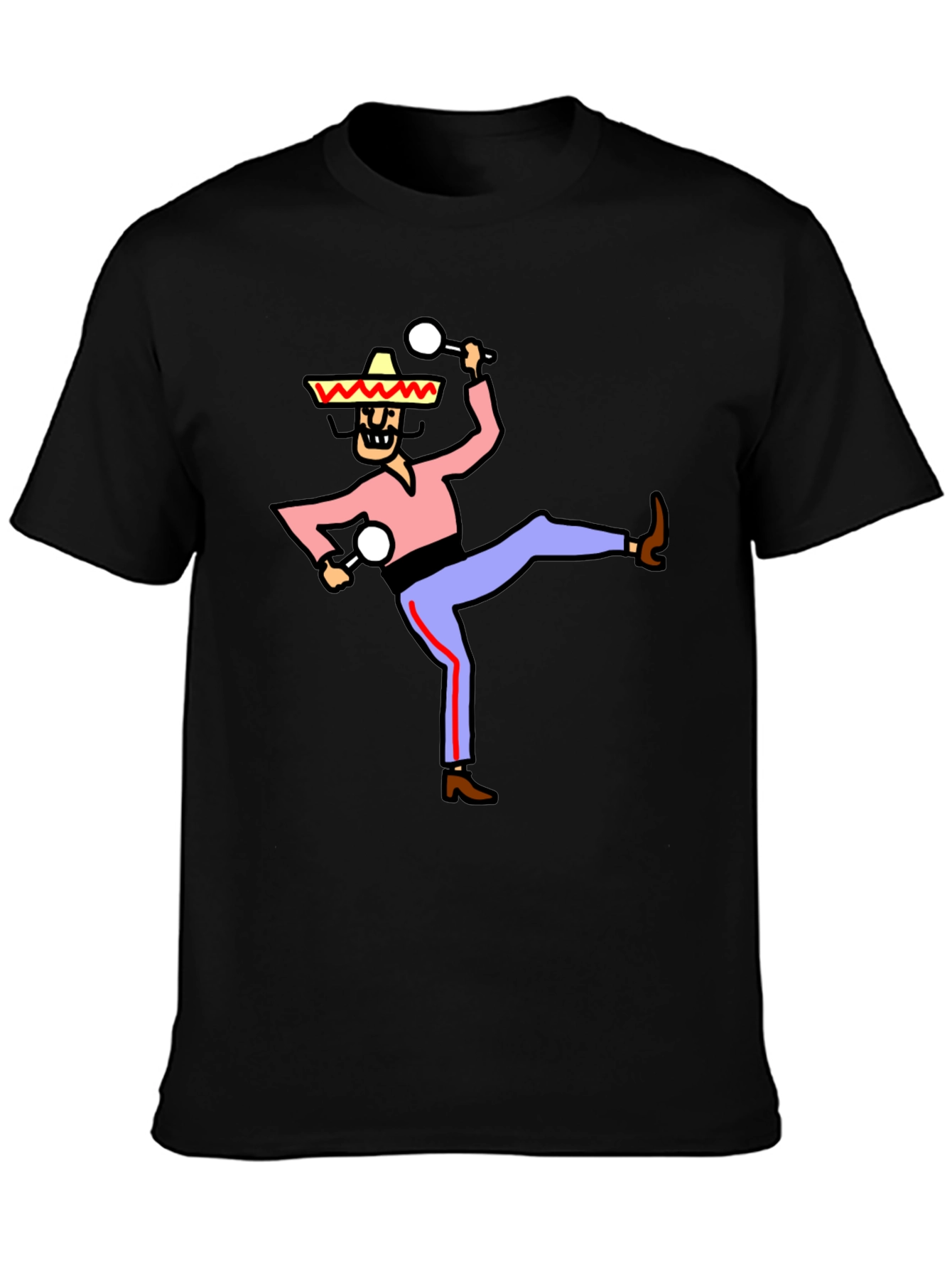 Black Dancing Mariachi Graphic T-Shirt view 3