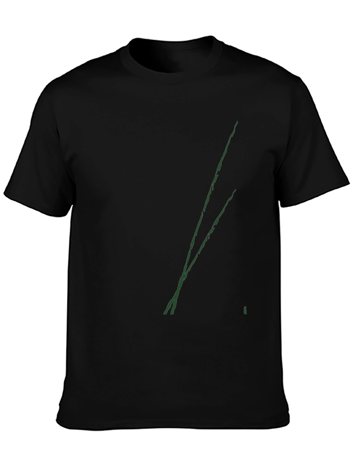 Black Men's Black Graphic Tee - Abstract Design view 3