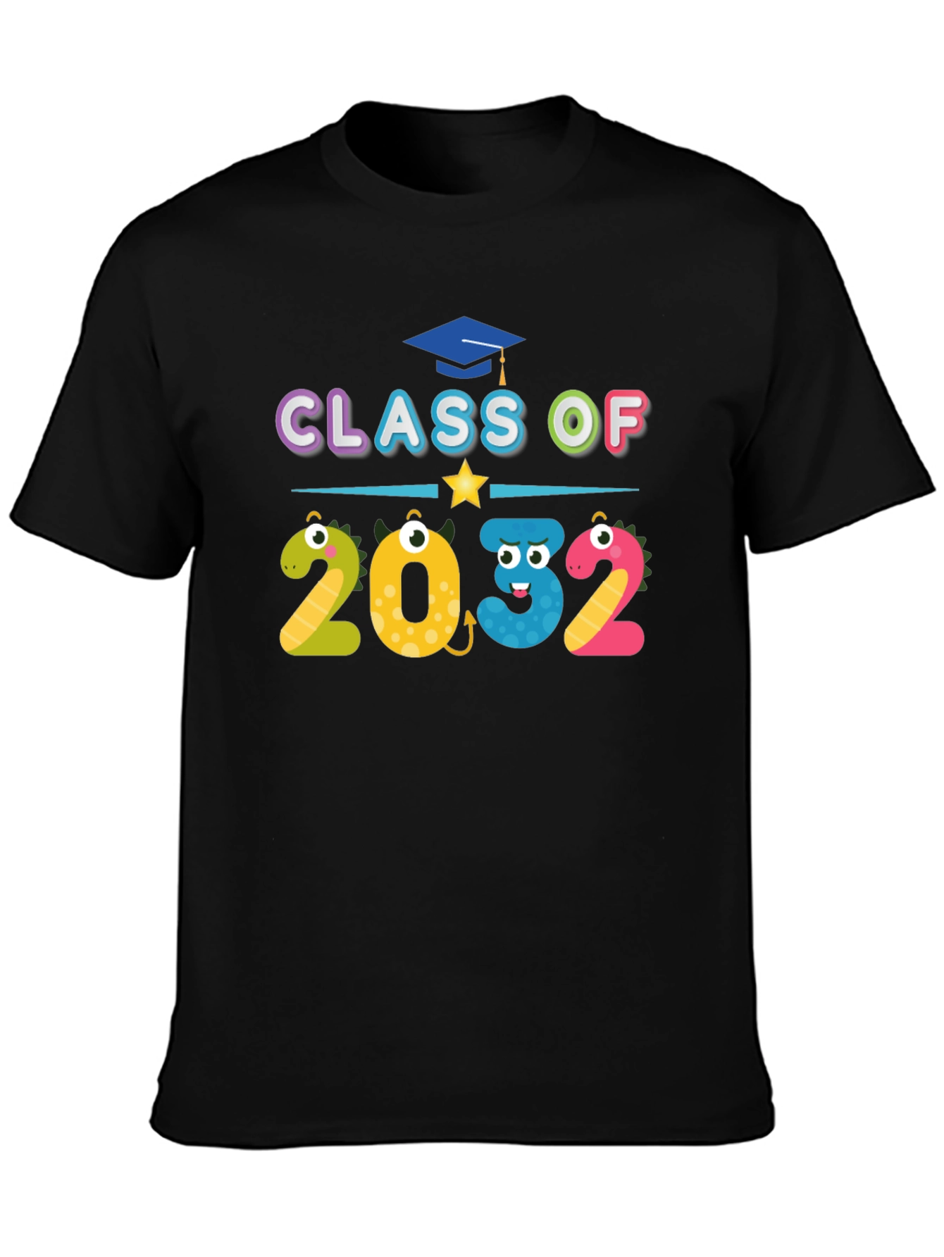 Black Class of 2032 T-Shirt view 3