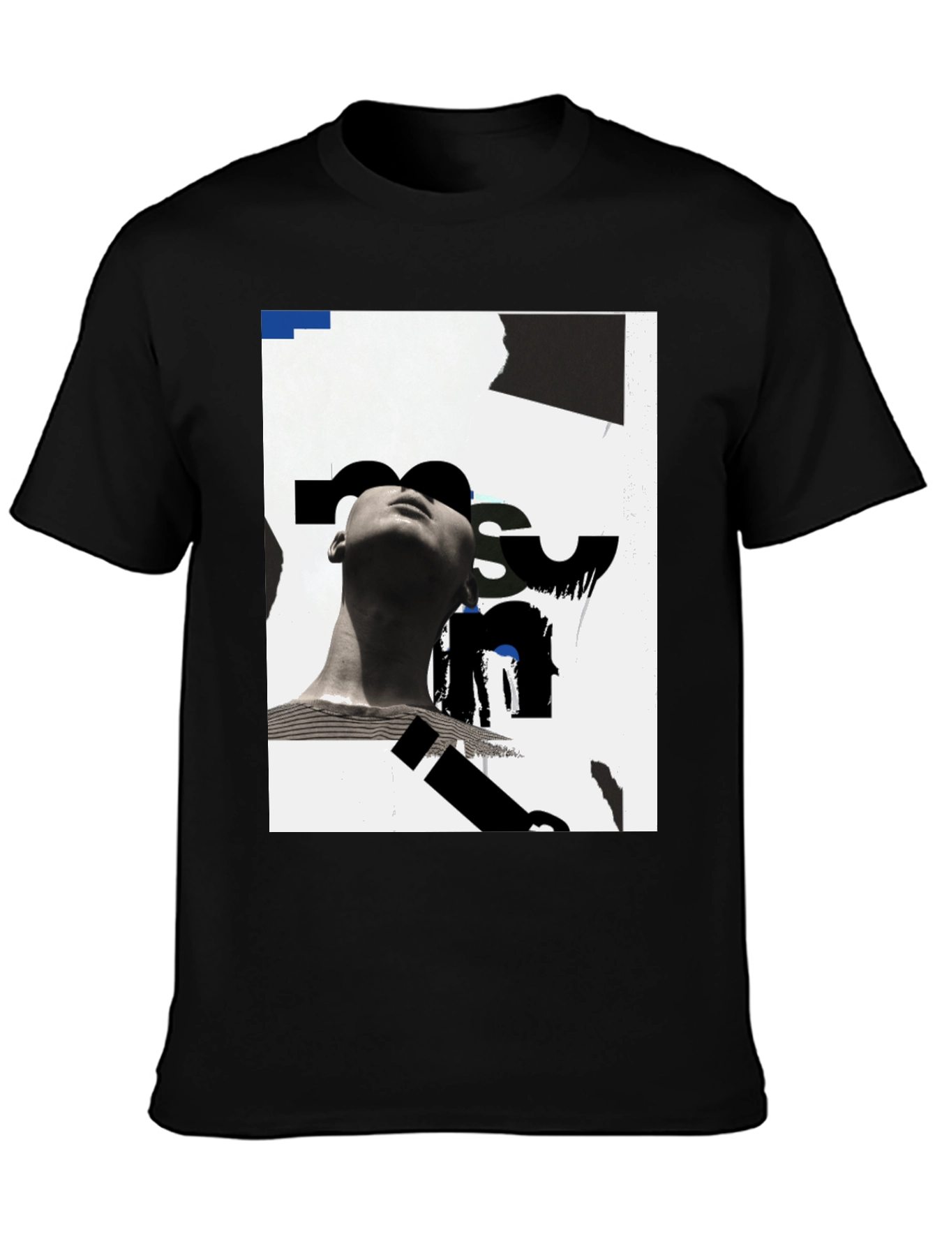 Black Modern Art Graphic Tee - Black Unisex T-Shirt view 3