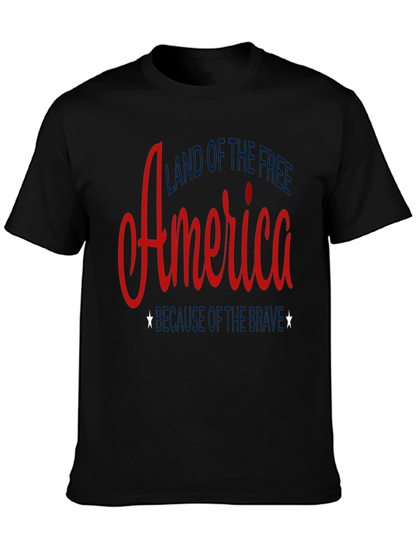 Black America Land of the Free Graphic Tee view 3