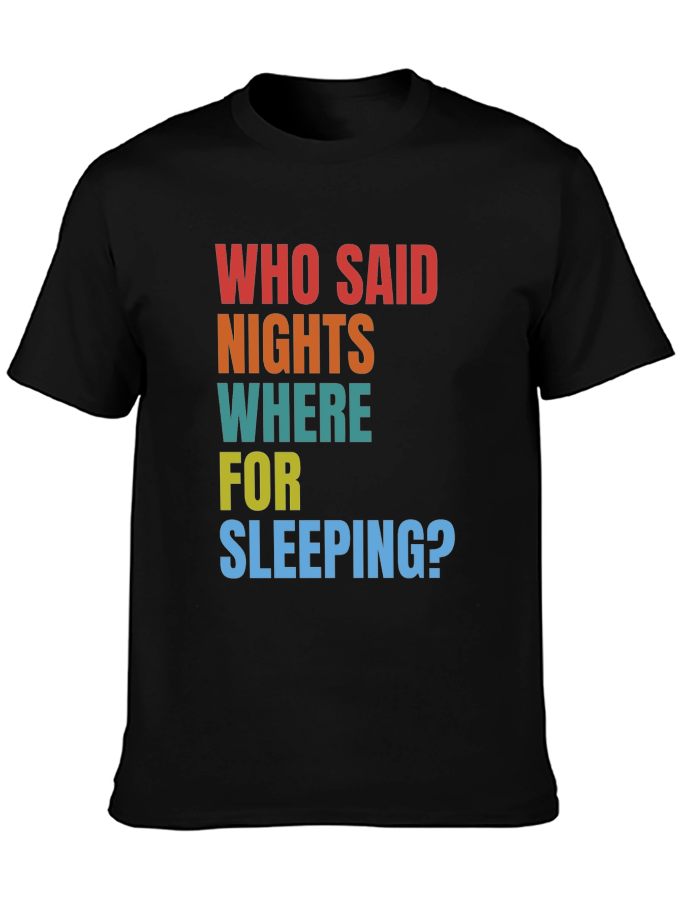 Black Night Owl Tee: Who Said Nights Were for Sleeping? view 3