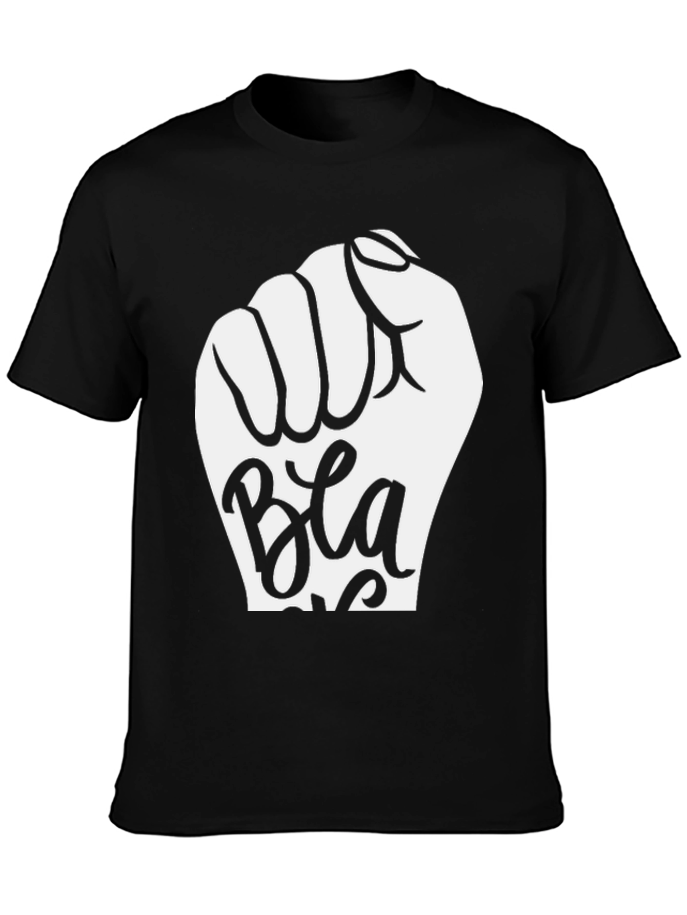 Black Black Power Fist T-Shirt - Bold Graphic Tee view 3