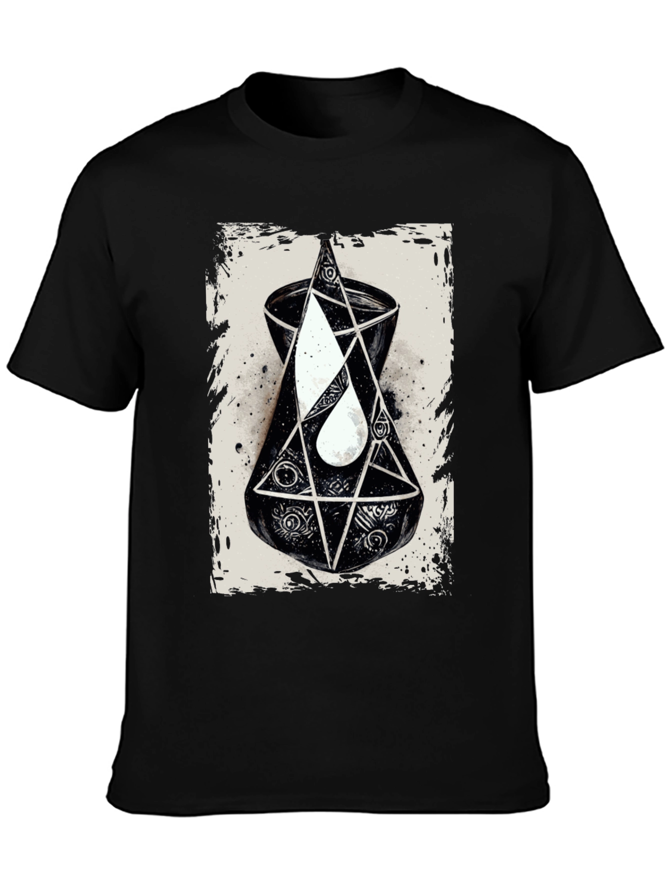 Black Esoteric Graphic Tee - Occult Symbolism T-Shirt view 3