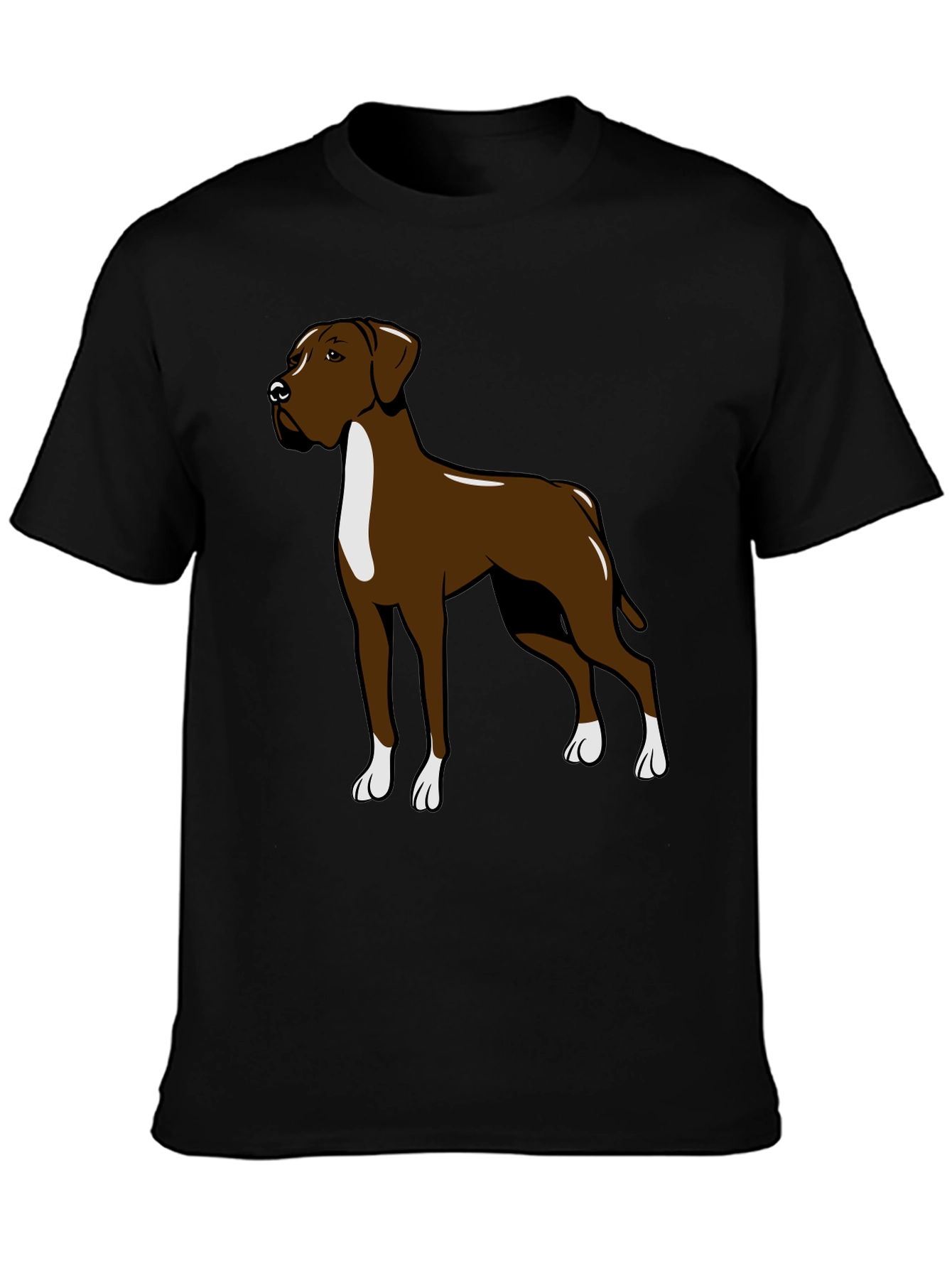 Black Boxer Dog Graphic T-Shirt - Trendy Canine Design view 3