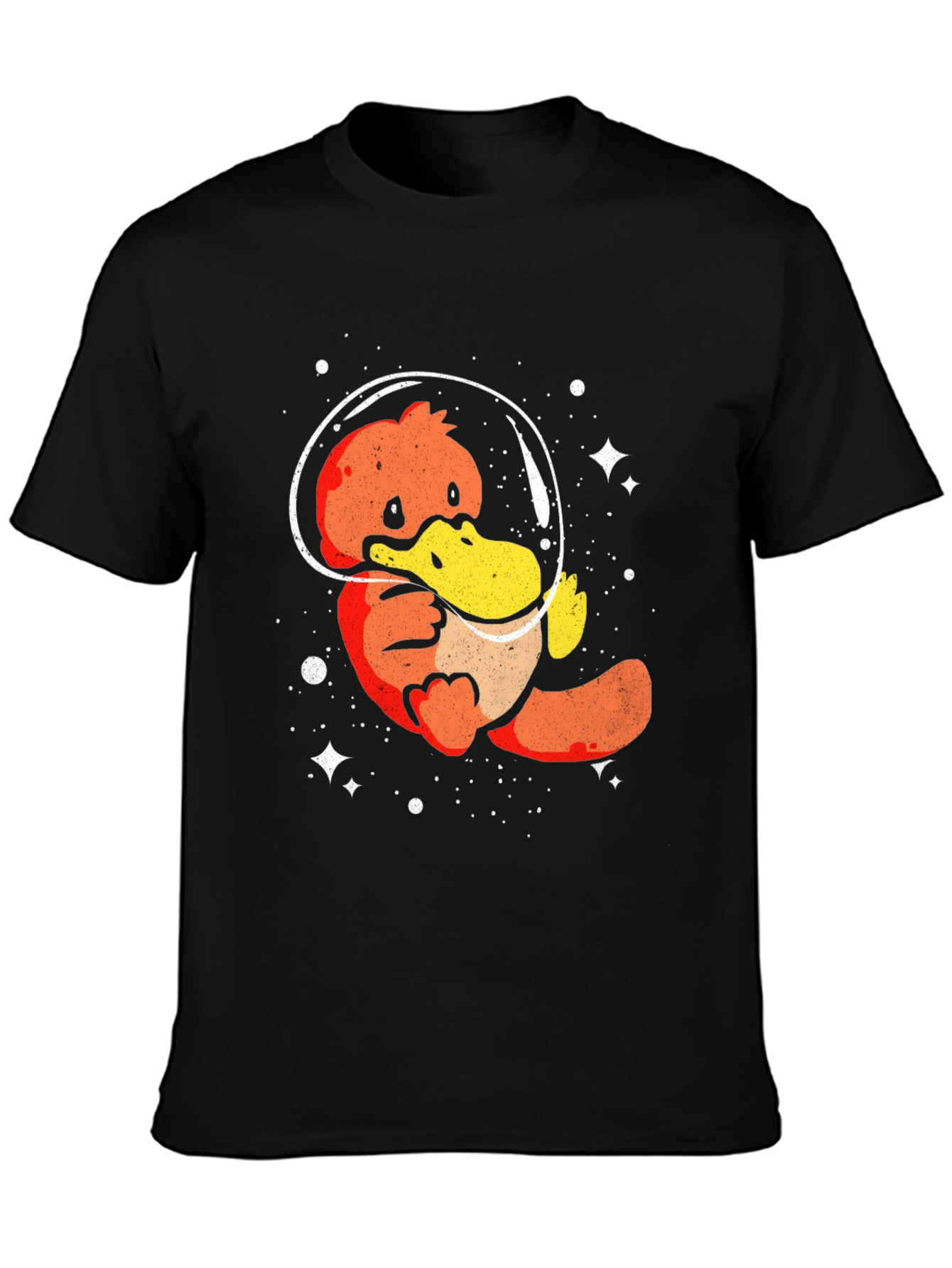 Black Astronaut Platypus Graphic Tee - Unique Space Design view 3