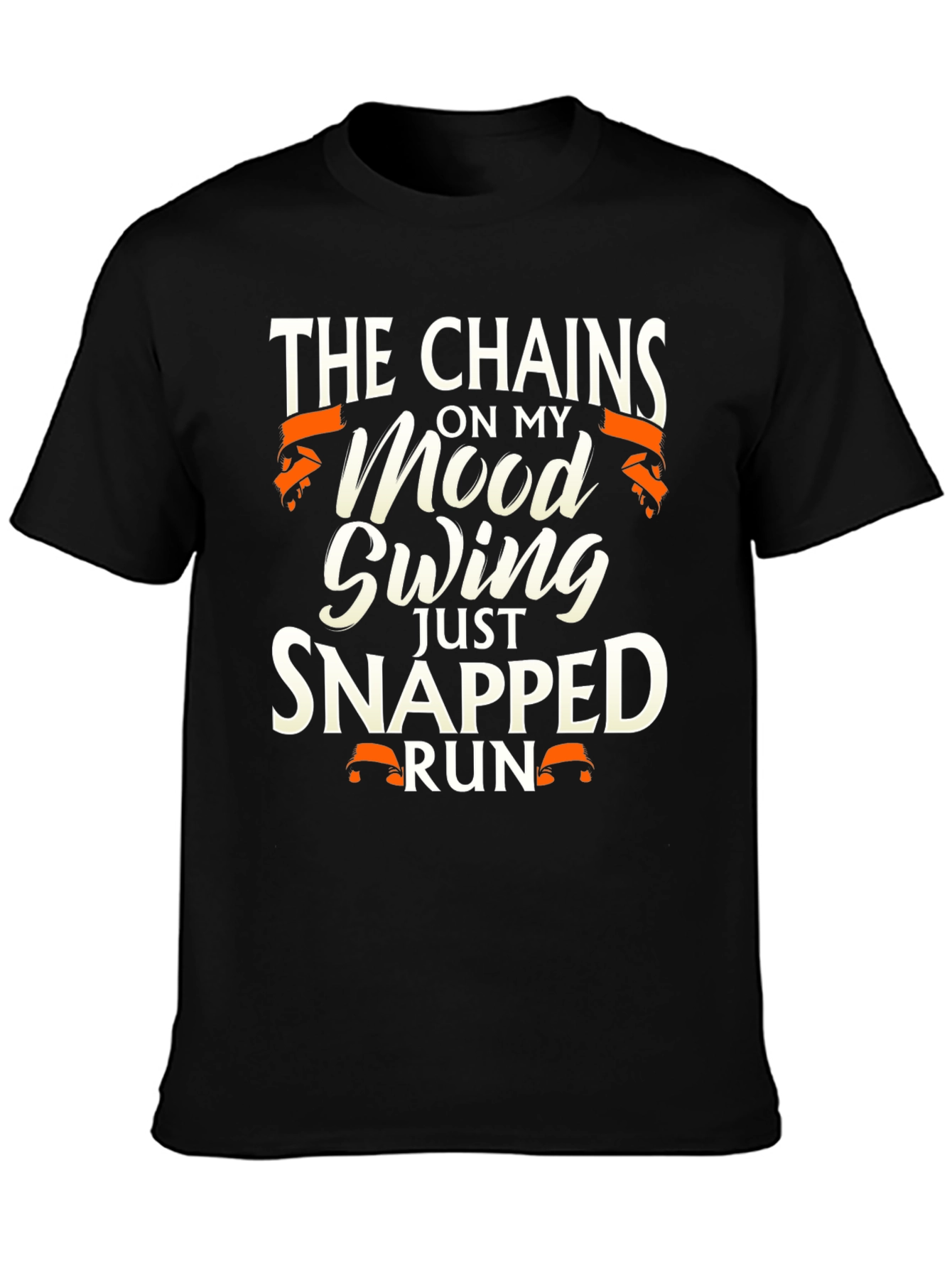 Black Mood Swing Snapped T-Shirt - Funny Graphic Tee view 3