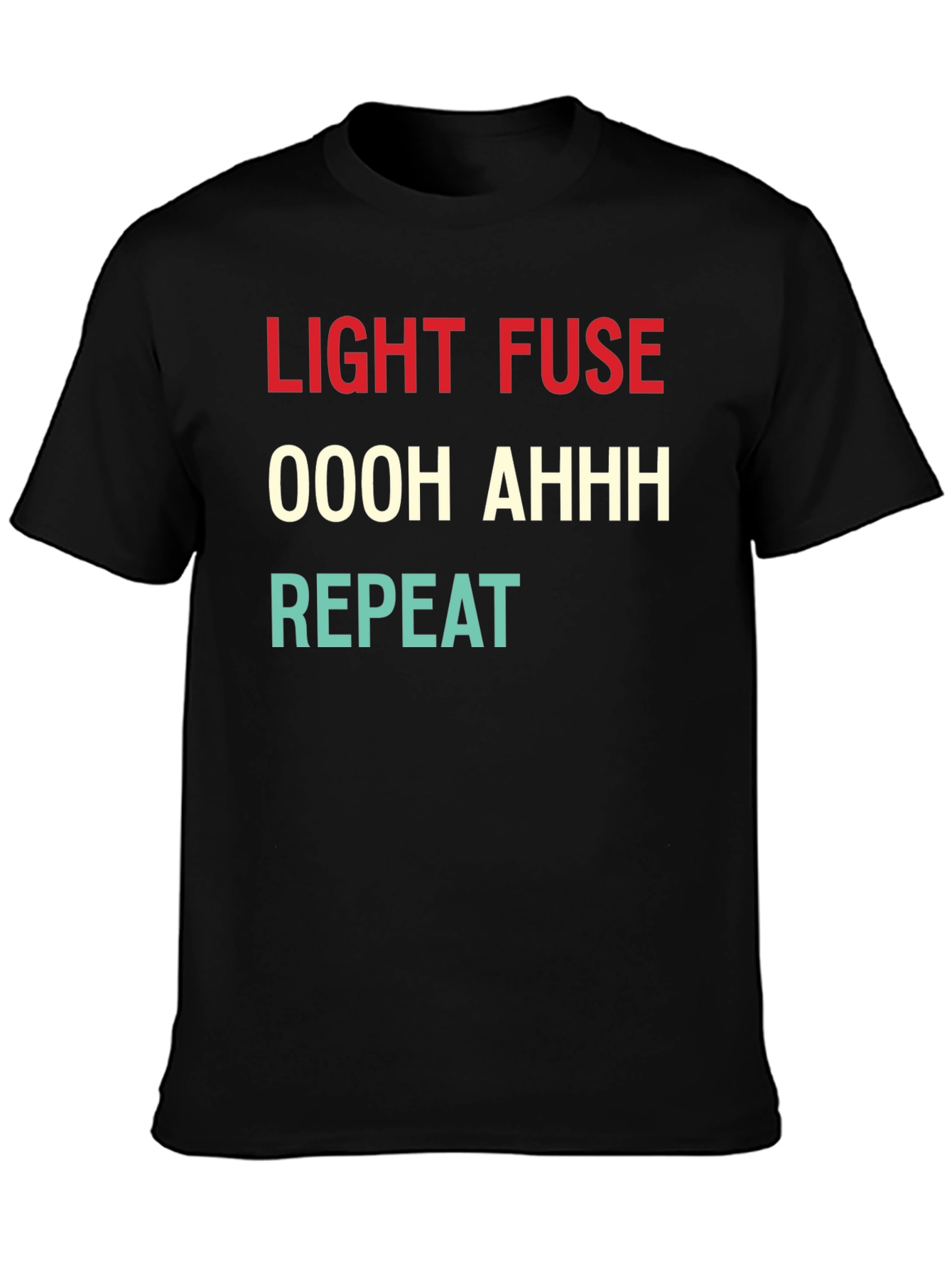 Black Light Fuse T-Shirt - Funny Fireworks Design view 3