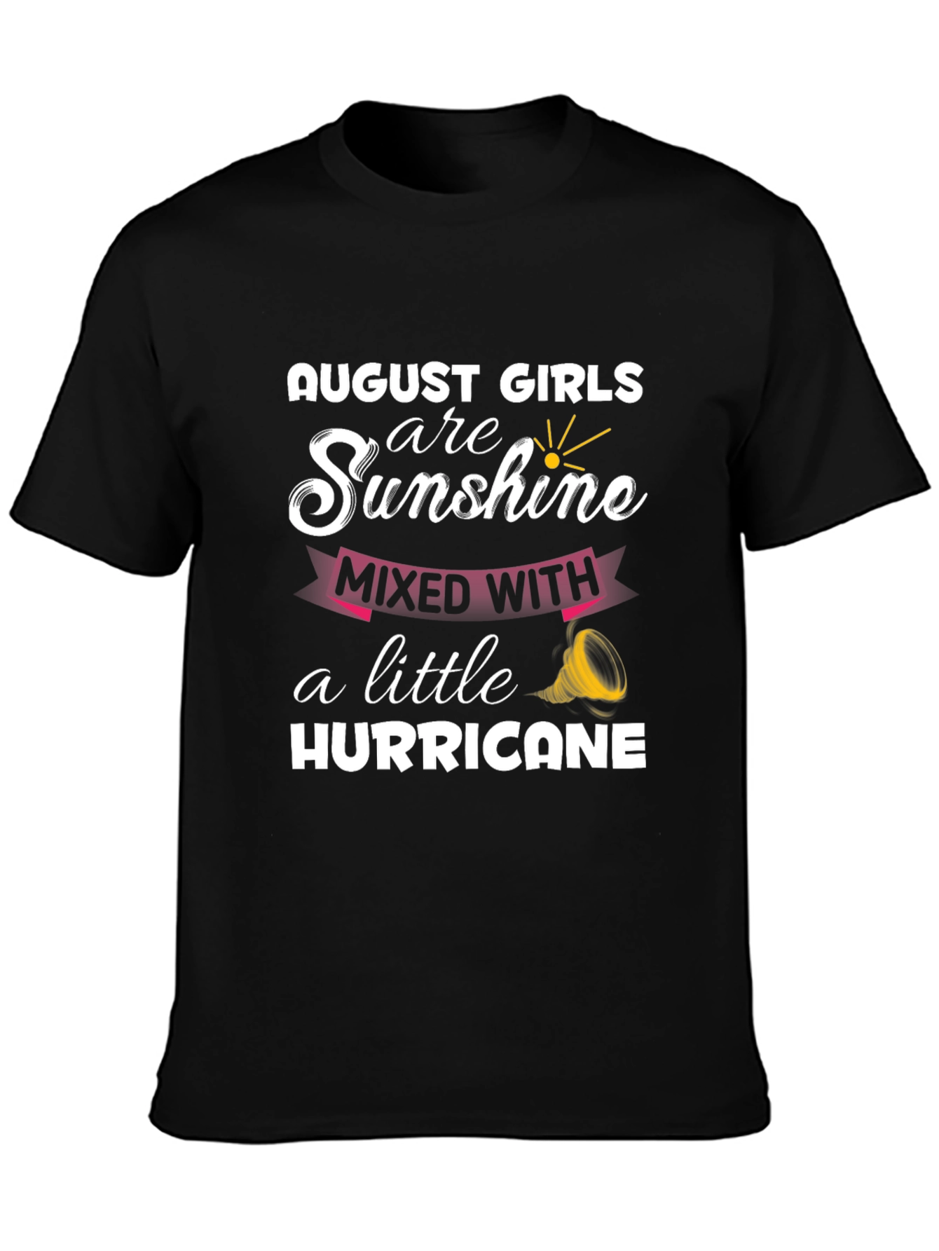 Black August Girls Sunshine Hurricane Black Graphic Tee view 3