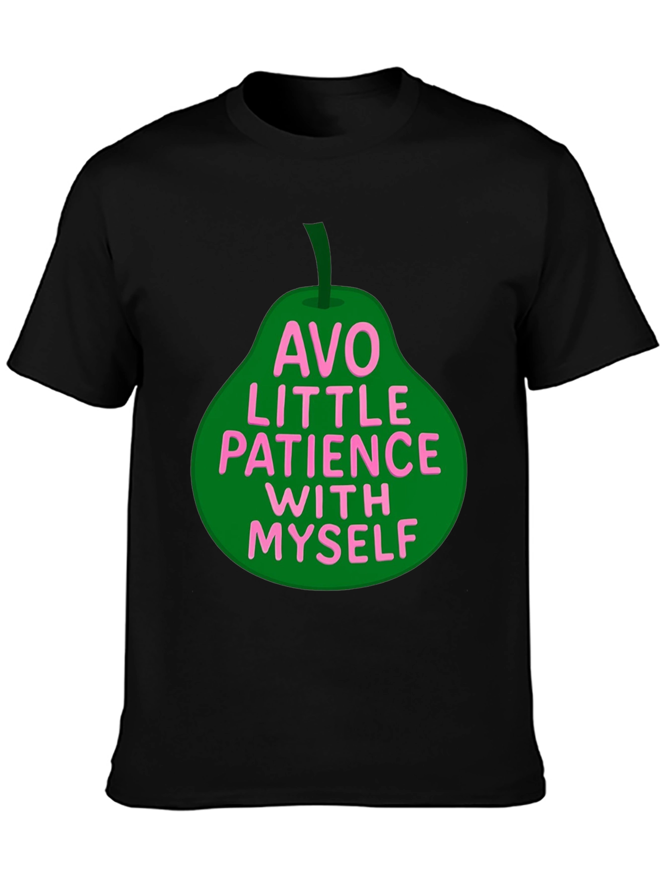 Black Avo Little Patience T-Shirt view 3