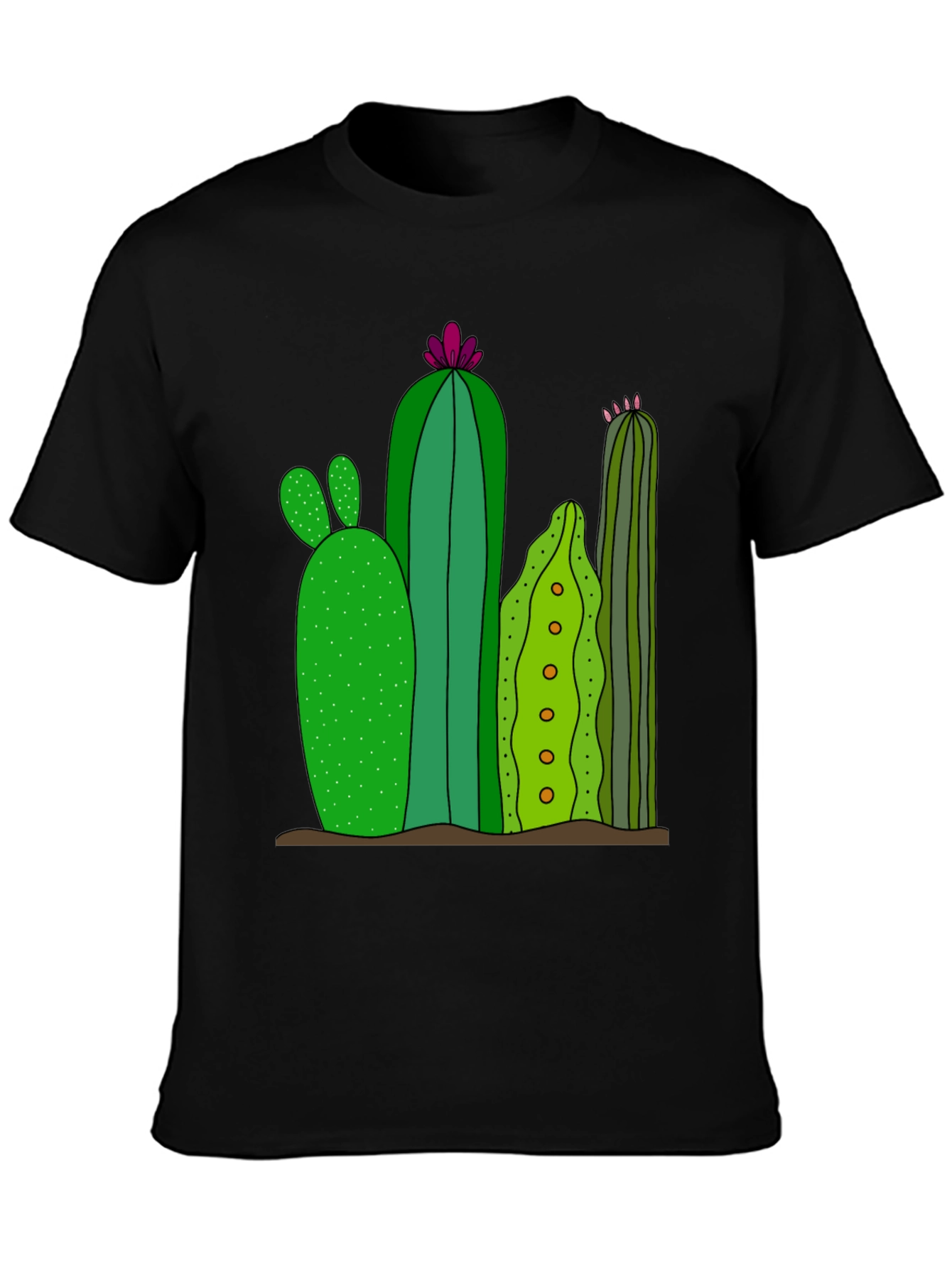 Black Cactus Graphic Print T-Shirt view 3