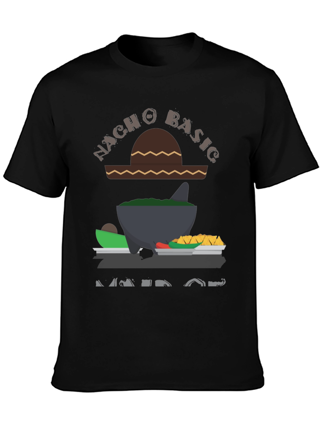 Black Nacho Basic Graphic T-Shirt view 3
